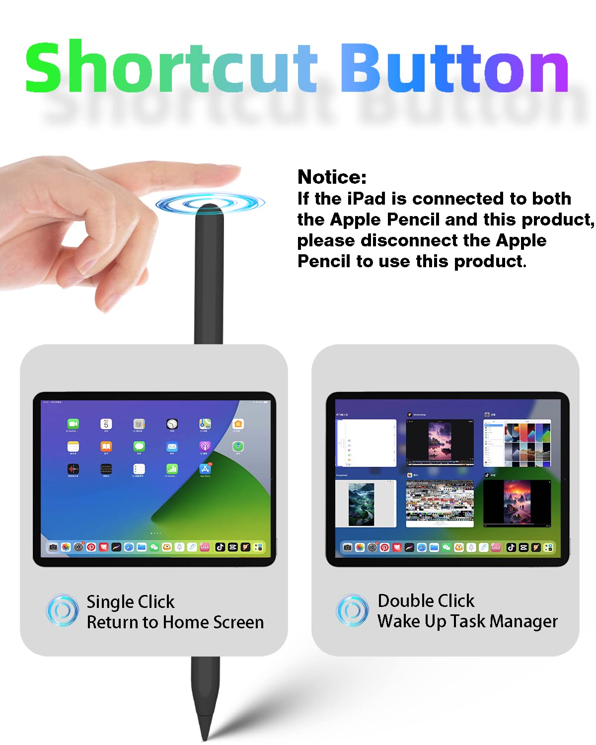Apple Pencil 2nd Generation Stylus Pen - Magnetic Wireless Fast Charging, Compatible with iPad Pro 11