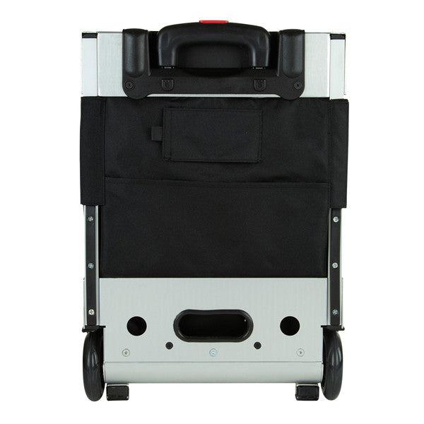Zuca Flyer Artist Backpack - Black/Silver Rolling Luggage for Travel & Skateboarding - Perfect for Artists, Musicians & Professionals On The Go