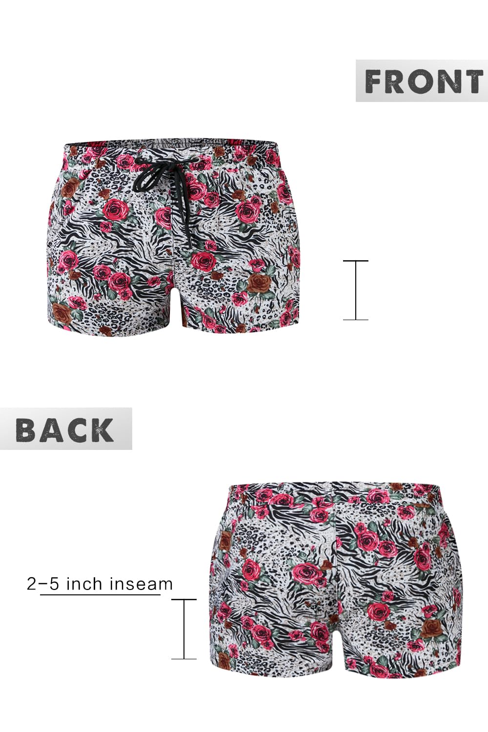 GINGTTO Men's Quick-Dry Swim Trunks with Mesh Lining - Comfortable Beach Shorts for Swimming, Surfing & Vacation Wear