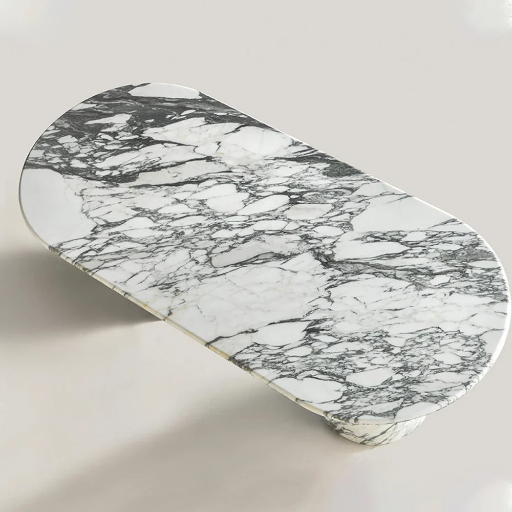 Premium White Polished Marble Dining Table Set - 5 Piece Modern Kitchen Furniture for Elegant Home Dining & Entertaining