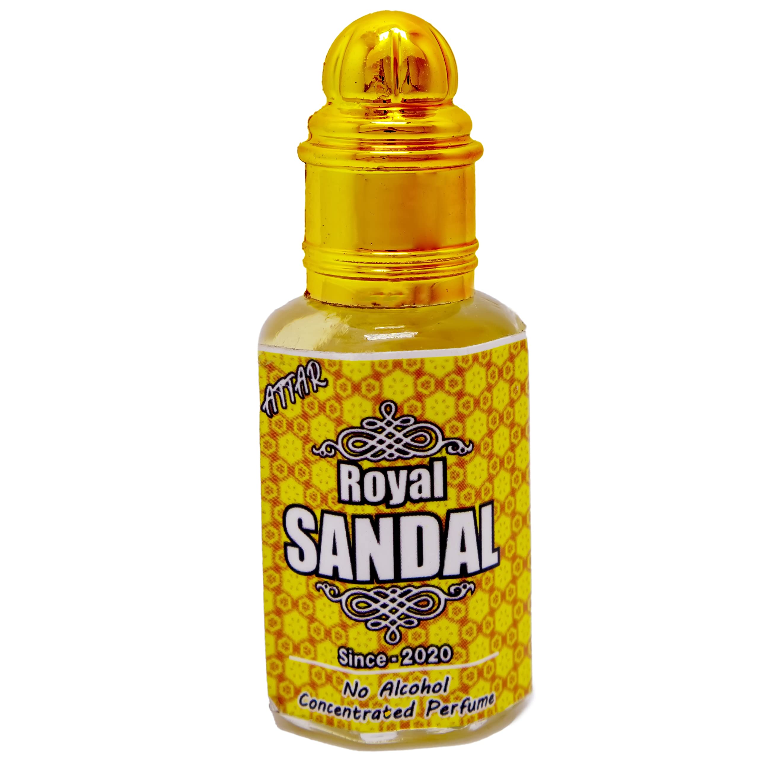 Royal Sandal (Chandan) Attar 12ml Roll-On Perfume Oil - 24 Hour Long Lasting Fragrance for Men | Best Premium Sandalwood Scent for Daily Wear, Office & Special Occasions