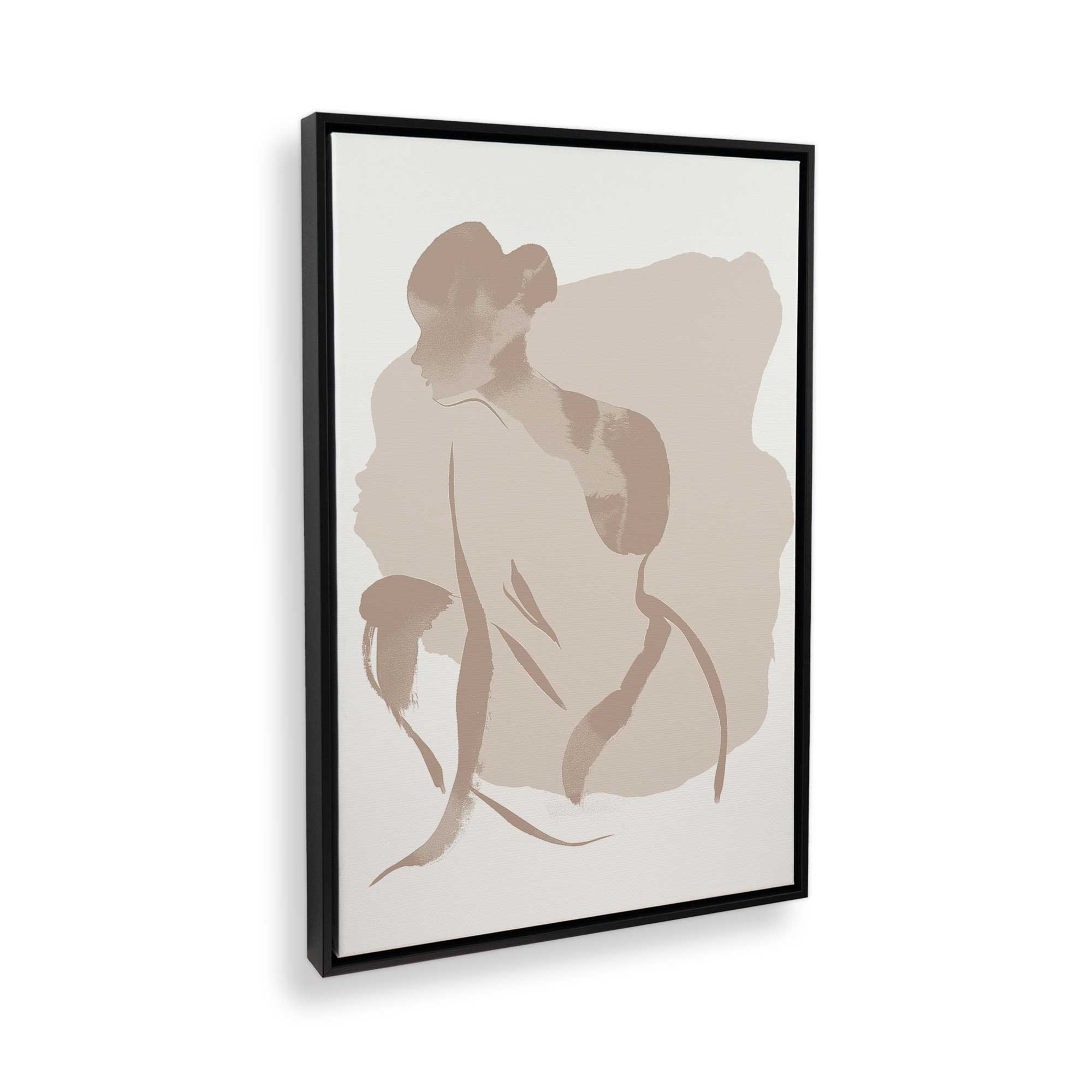 Gentle Contours Canvas Wall Art Print - Modern Abstract Painting for Living Room, Bedroom & Office Decor