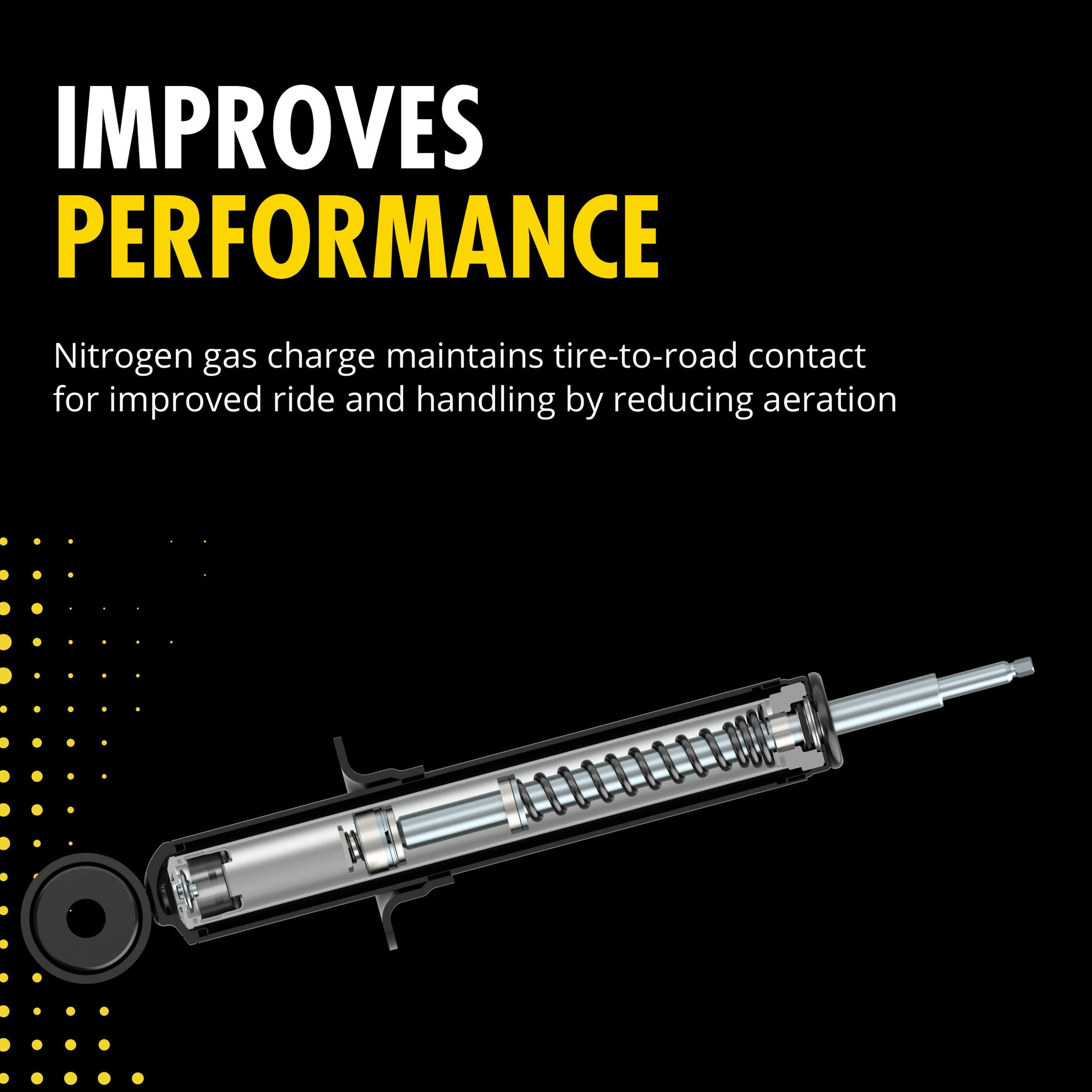 Monroe 911255 Reflex Truck Shock Absorber - Heavy Duty Replacement for Smooth Ride - Perfect for Off-Roading, Towing & Daily Driving