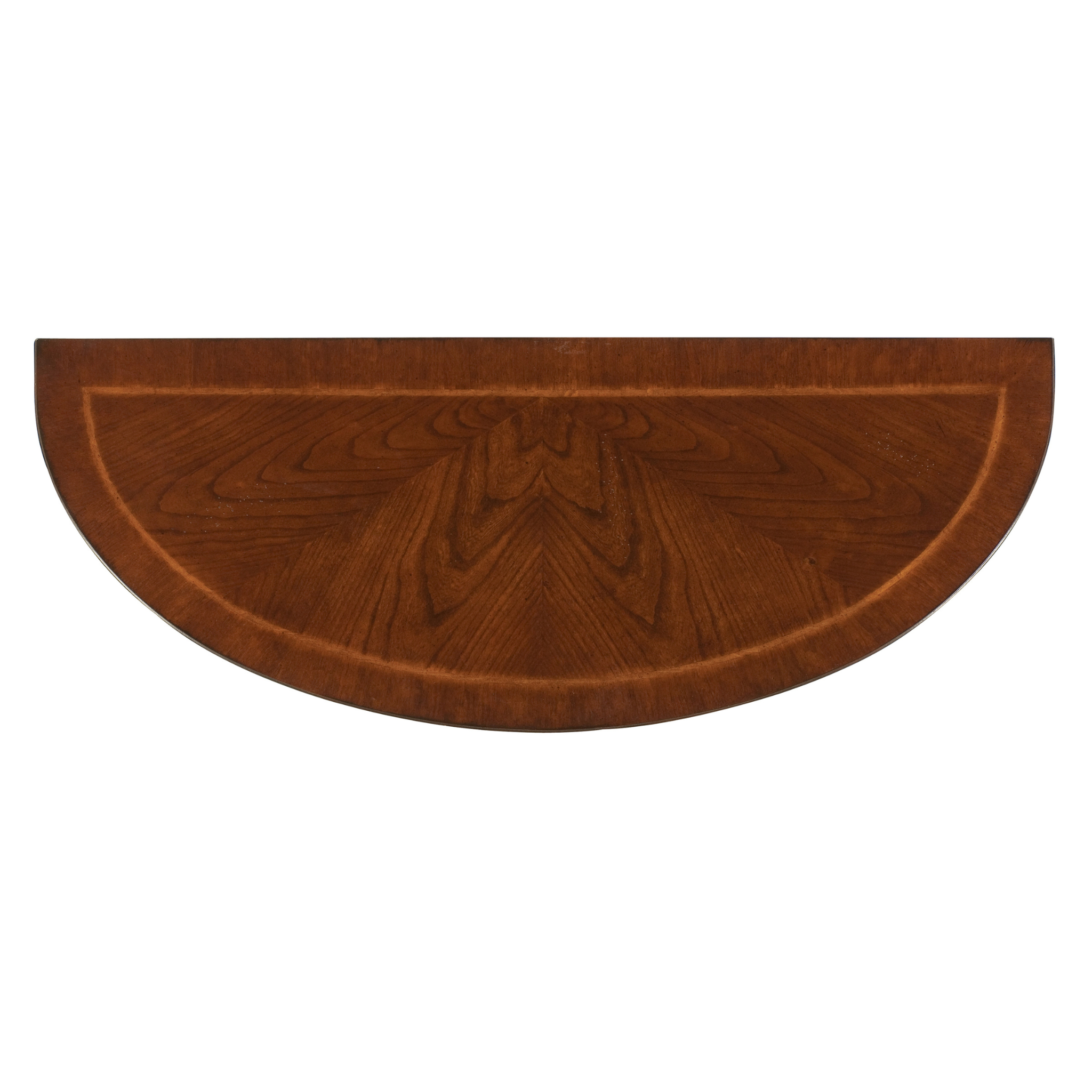 Cherry & Maple Wood Demilune Console Table - Entryway Hallway Sofa Table for Home Decor & Storage