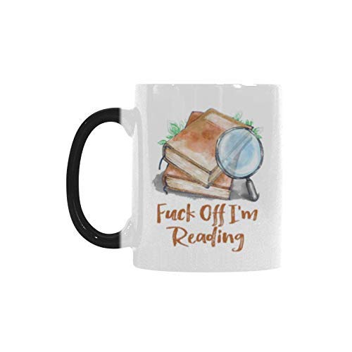 Magic Color Changing Funny Coffee Mug - 11oz 'Fuck Off I'm Reading' Novelty Cup for Tea & Coffee Lovers | Perfect Gift for Bookworms & Office Use