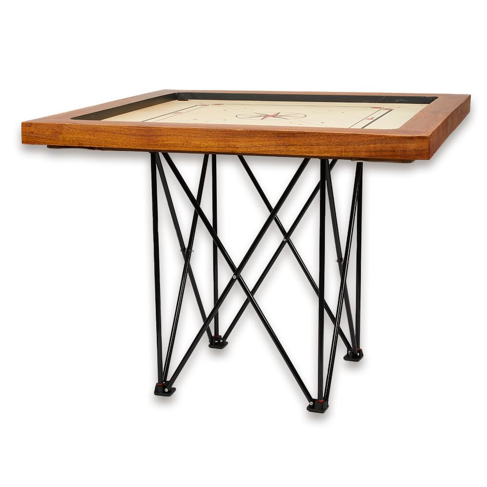 Championship Carrom Board Set - 34x34 Inch Official Tournament Size with Adjustable Stand | Premium Family Game for Indoor Recreation & Competitive Play
