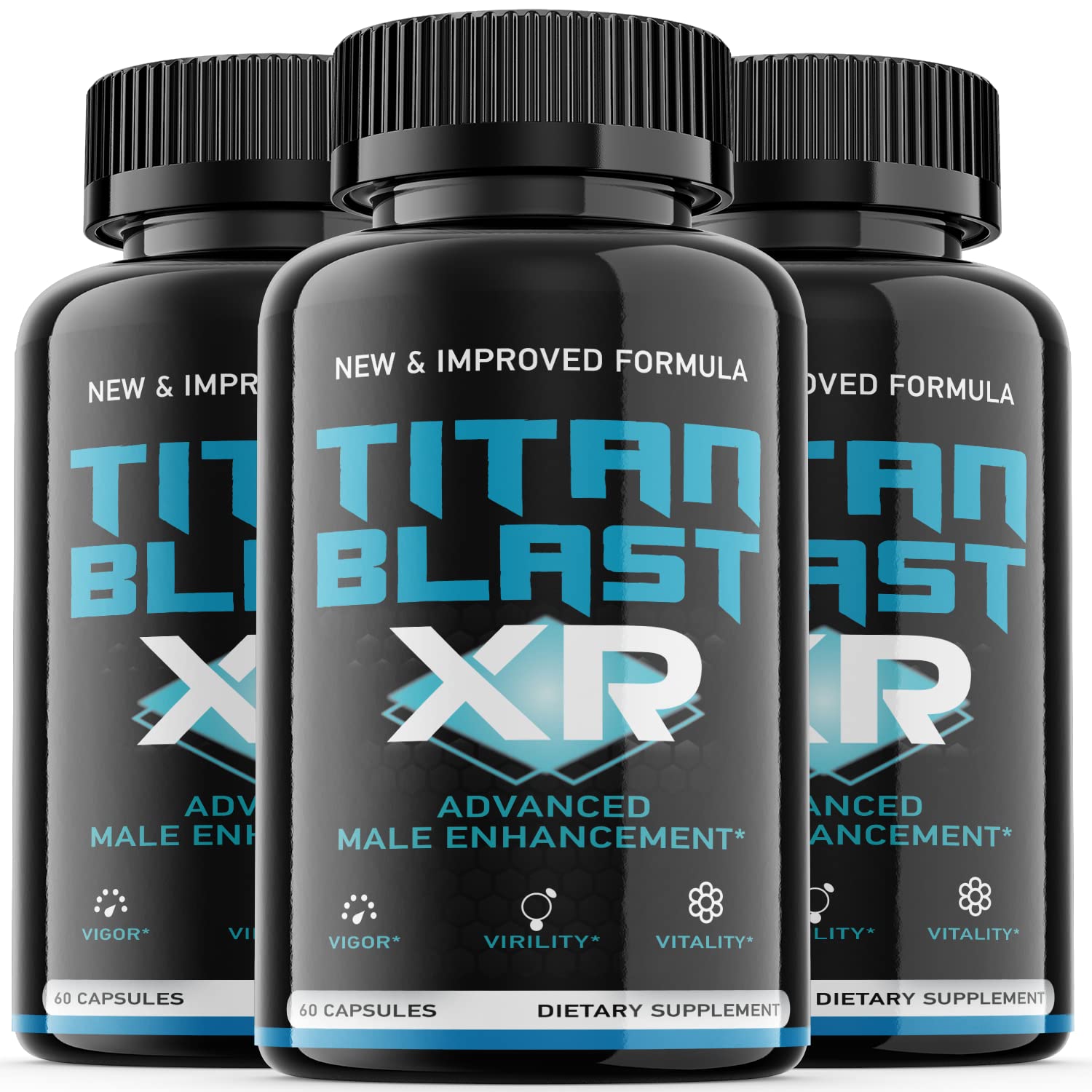 Titan Blast XR Supplement Pills (3 Pack) - Premium Energy & Performance Booster for Athletes, Fitness & Workout Recovery