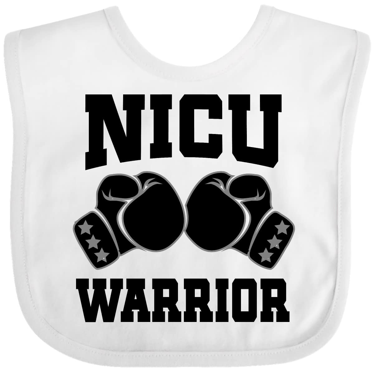 Inktastic NICU Warrior Baby Boy Bib - Soft & Absorbent Drool Bibs for Newborns & Infants - Perfect for Feeding, Teething & Everyday Use