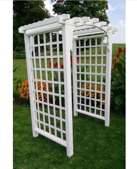 Amish Handcrafted Pine Cambridge Arbor Bench - Solid Wood Outdoor Garden Bench for Patio, Porch, and Backyard (A & L Furniture) | Perfect for Relaxing in Gardens, Parks, and Outdoor Spaces