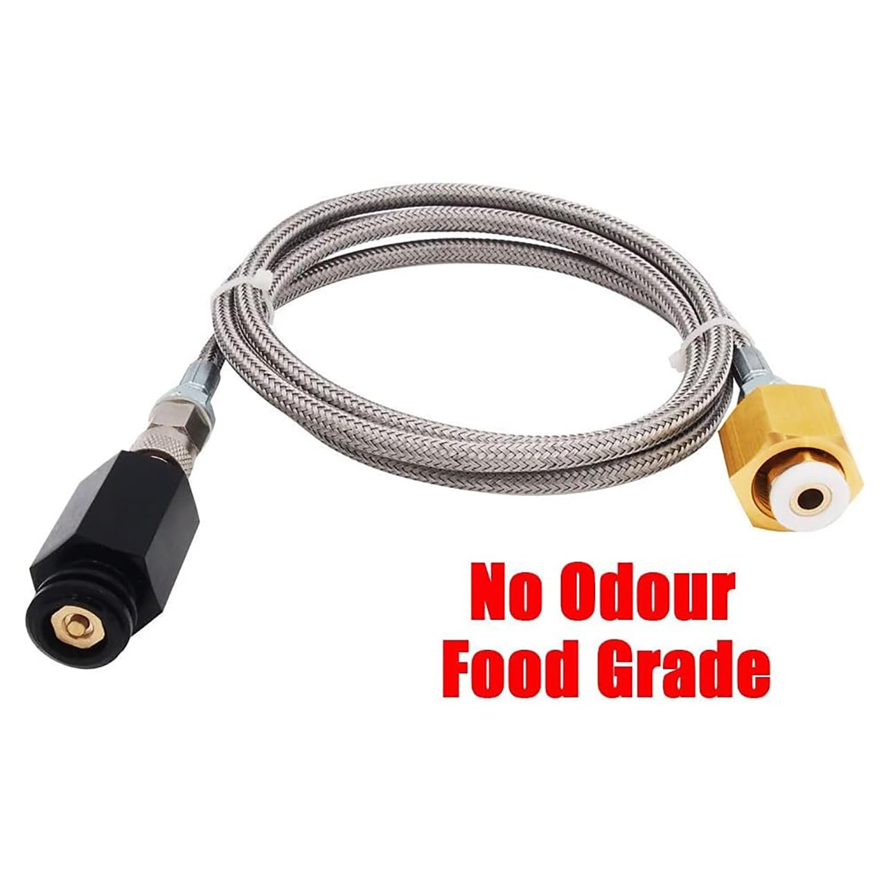 Premium Stainless Steel CO2 Adapter Hose - 60in High Pressure CGA320 to TR21-4 Carbonation Kit for Soda Makers | Compatible with OneTouch, Jet & Aqua Fizz | Perfect for Home Carbonation, Soda Making & Beverage Dispensing