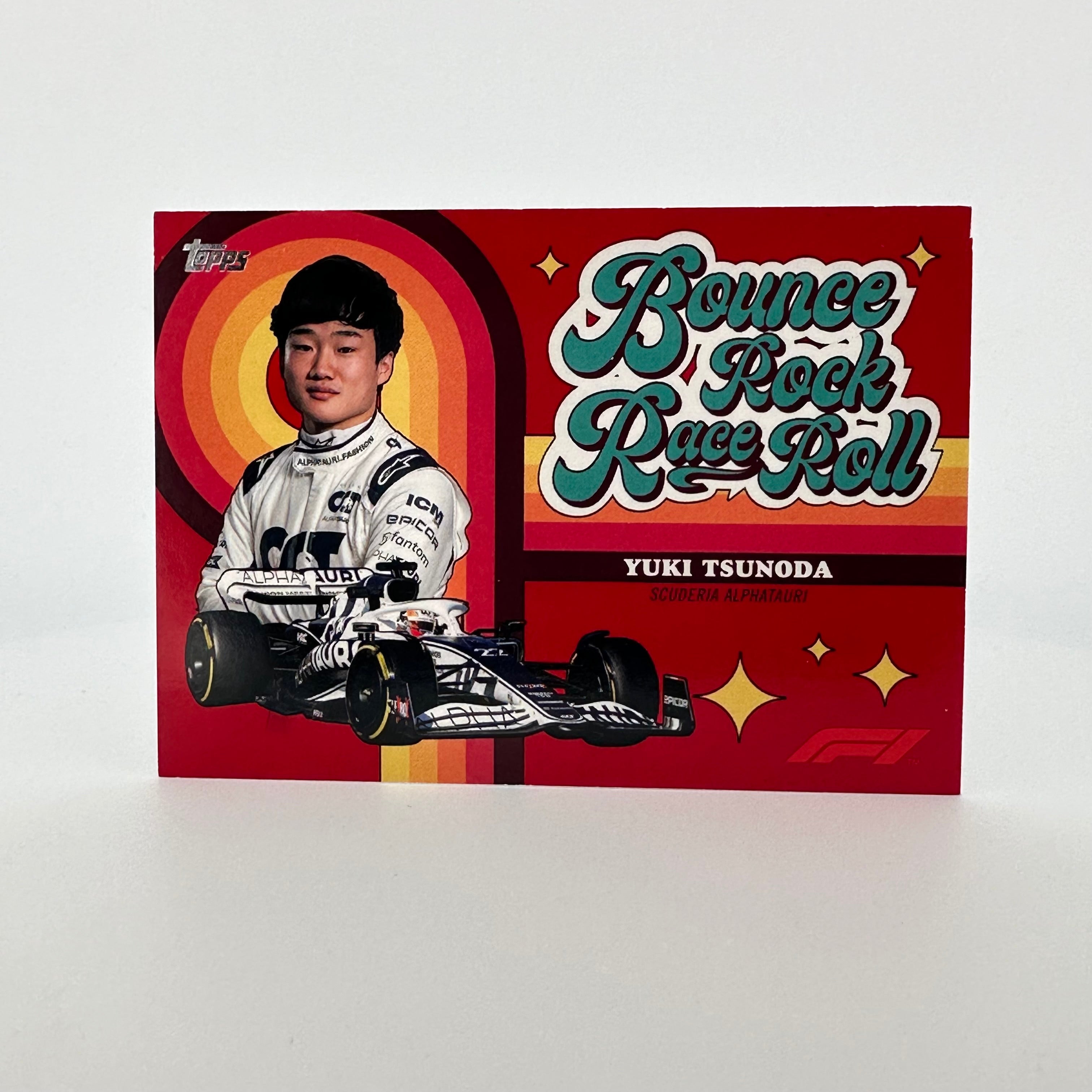 2022 Topps Formula 1 Yuki Tsunoda #5/5 Red Bounce Rock Race Rolle Trading Card - Perfect for F1 Collectors, Racing Fans, and Sports Memorabilia Enthusiasts