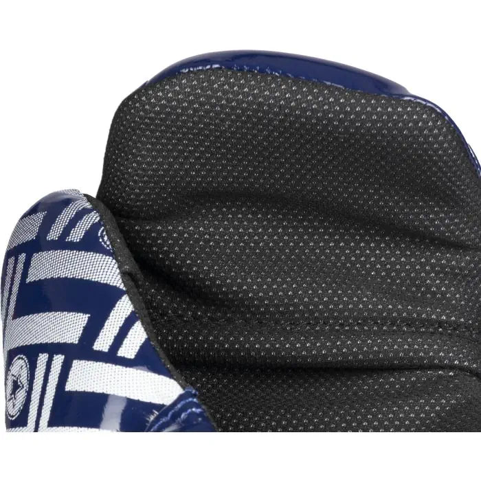 TOP TEN Glossy Blue & White Prism Pointfighter Open Hand Gloves - MMA Training, Martial Arts Sparring & Cosplay Accessories