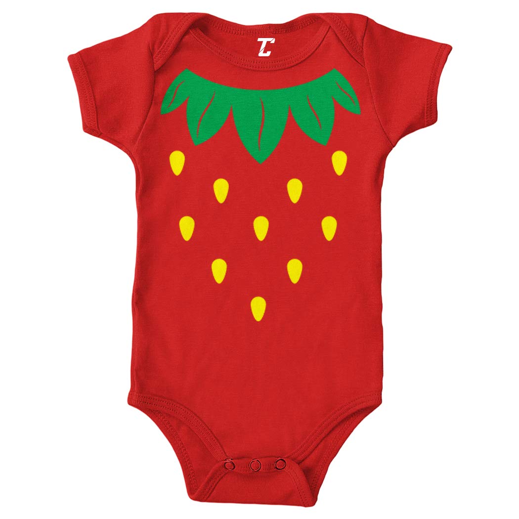 Tcombo Strawberry Outfit - Adorable Fruit Print Baby Bodysuit for Girls | Perfect for Photoshoots, Birthday Parties & Everyday Play