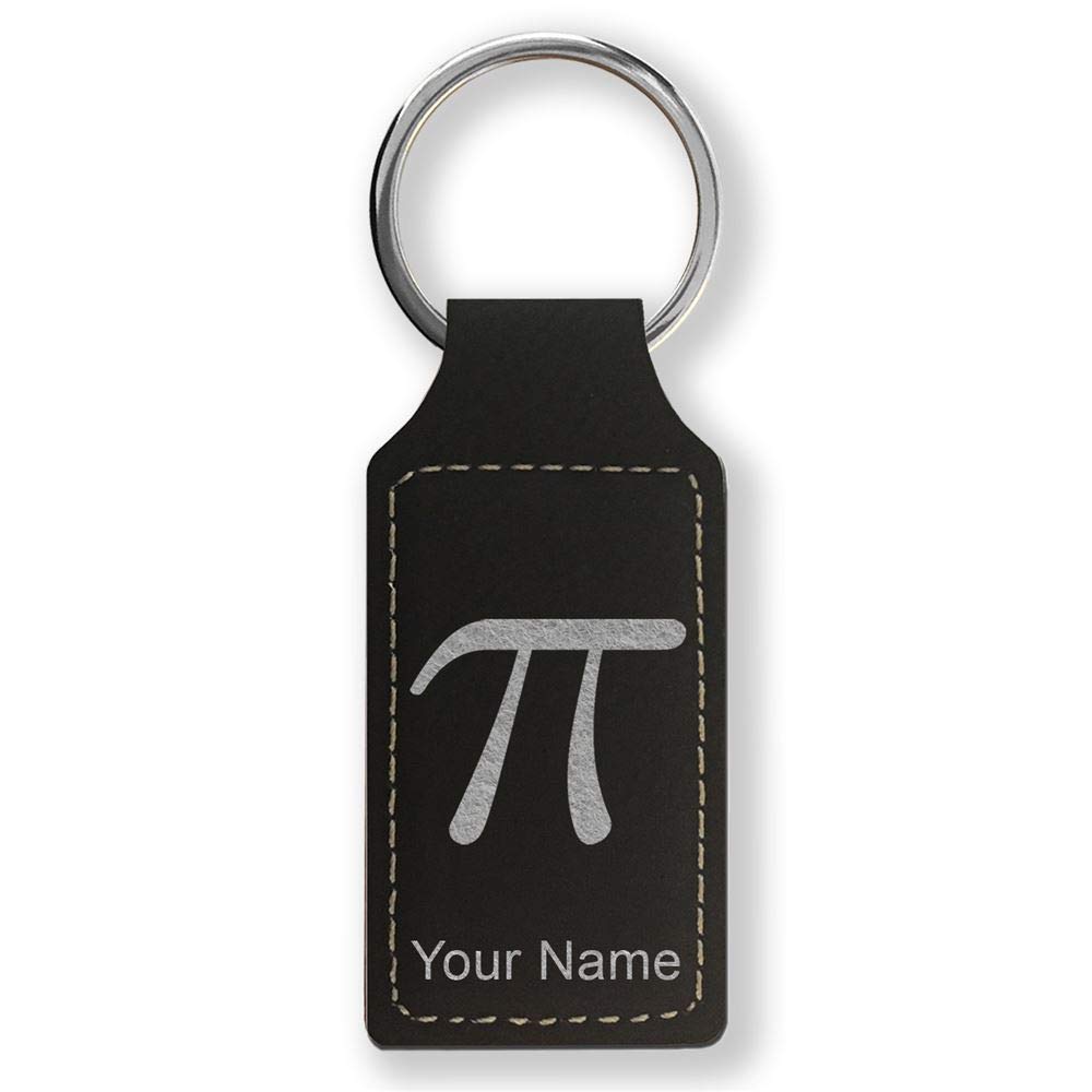 LaserGram Custom Engraved Pi Symbol Rectangle Keychain - Personalized Math Gift for Students & Teachers - Perfect for School, Office and STEM Enthusiasts