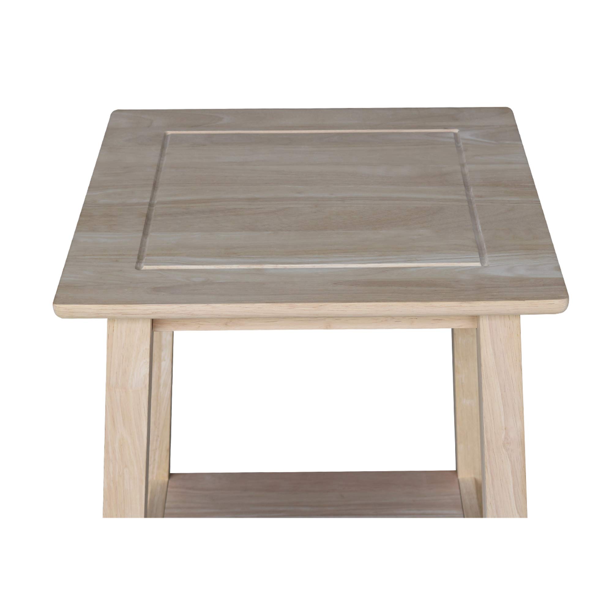 Unfinished International Concepts Bombay Tall End Table - Stylish Side Table for Living Room, Bedroom, or Office Decor
