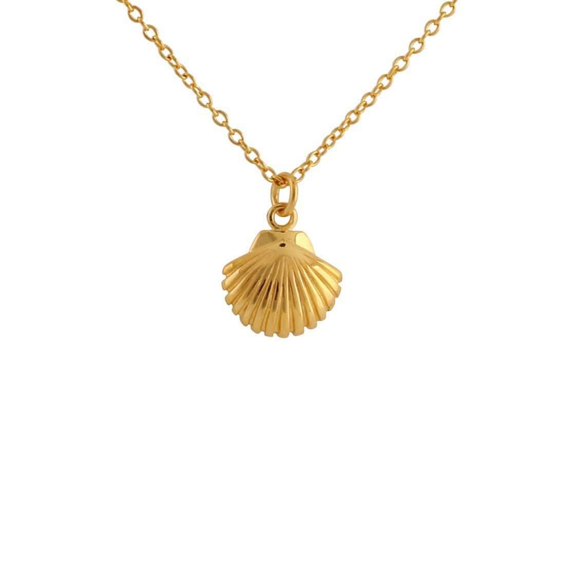 Elegant Gold Seashell Necklace for Women - Perfect for Beach Vacations, Summer Outfits & Boho Jewelry Collection