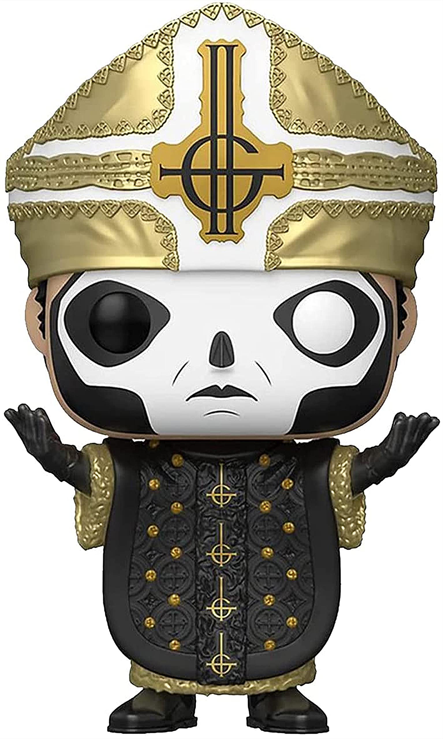 Ghost Pop! Rocks Papa Emeritus III Vinyl Figure #204 - Hot Topic Exclusive with Ecotek Pop Box Protector | Collectible Music-Themed Funko Pop for Display & Gifting
