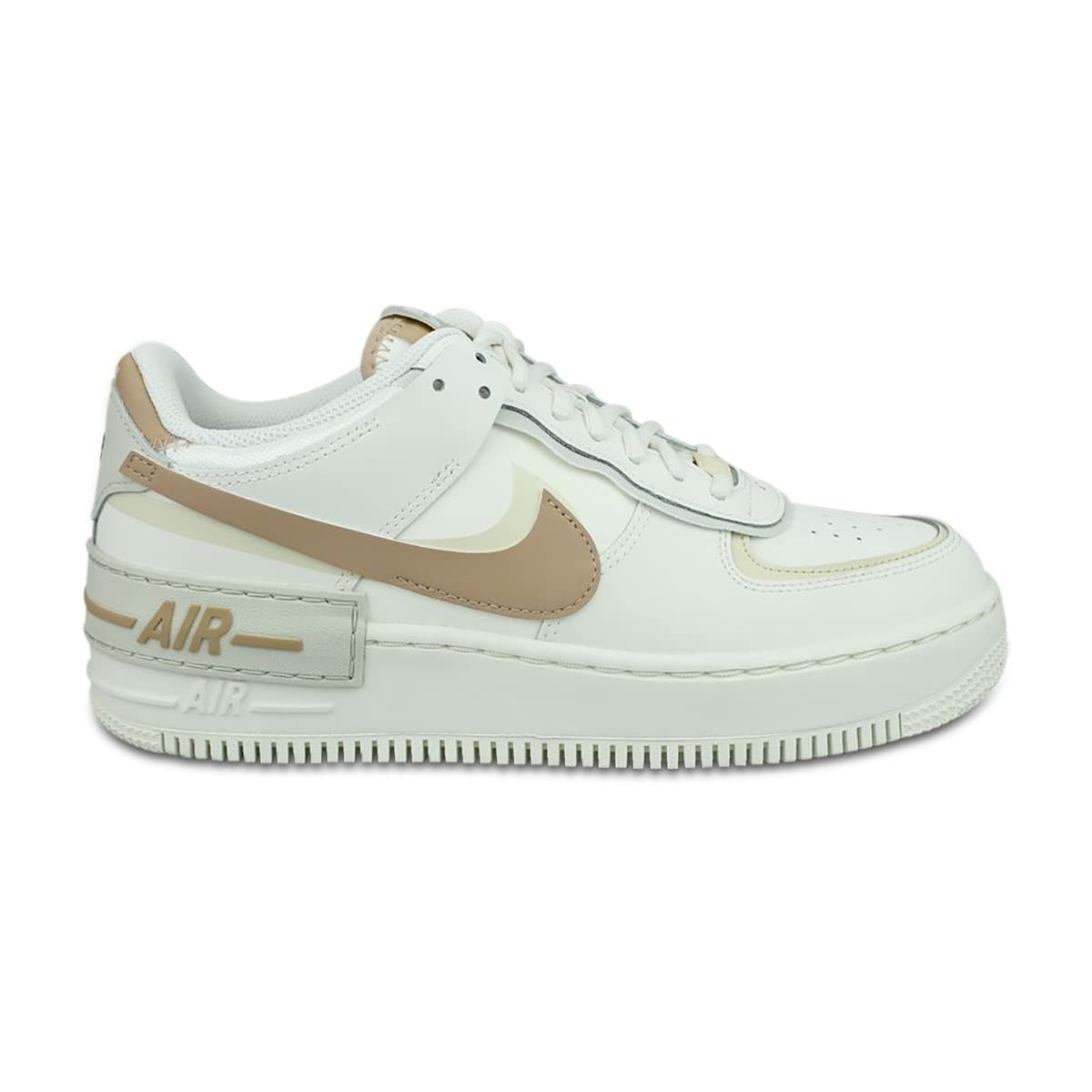 Nike Women's Air Force 1 Shadow Sneakers in White & Beige - Size 9 AU | Comfortable Casual Shoes for Women, Perfect for Everyday Wear, Gym, and Street Style Fashion