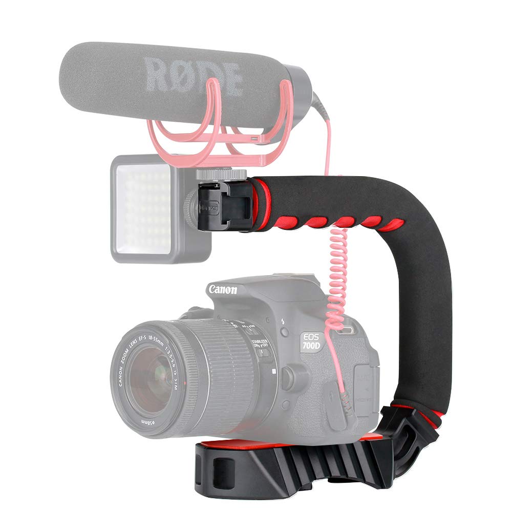 Ulanzi U Grip Pro 相机手持稳定器手柄，带3个冷靴接口，兼容佳能尼康索尼单反摄像机，适用于Vlog拍摄、旅行摄影和运动视频录制