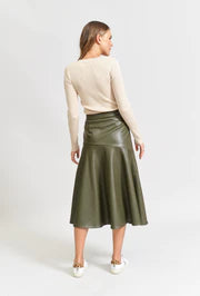 Women's Pu Drifter Skirt - High Waist Pleated Mini Skirt for Women, Fashionable Leather-Like Skirt for Party, Night Out, and Casual Wear