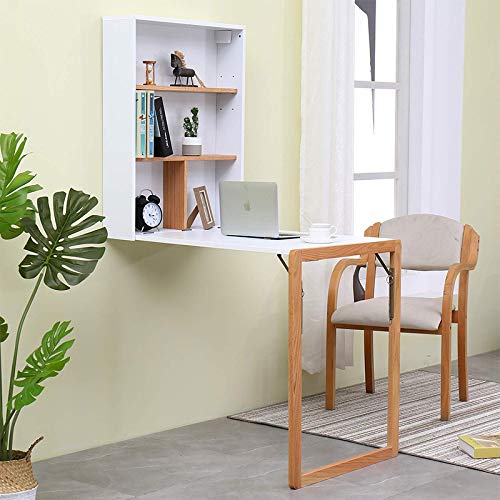 Wall Mounted Folding Bar Cabinet - Space Saving Wooden Wine Table for Small Apartments & Homes | Perfect for Kitchen, Dining Room, or Living Room Decor