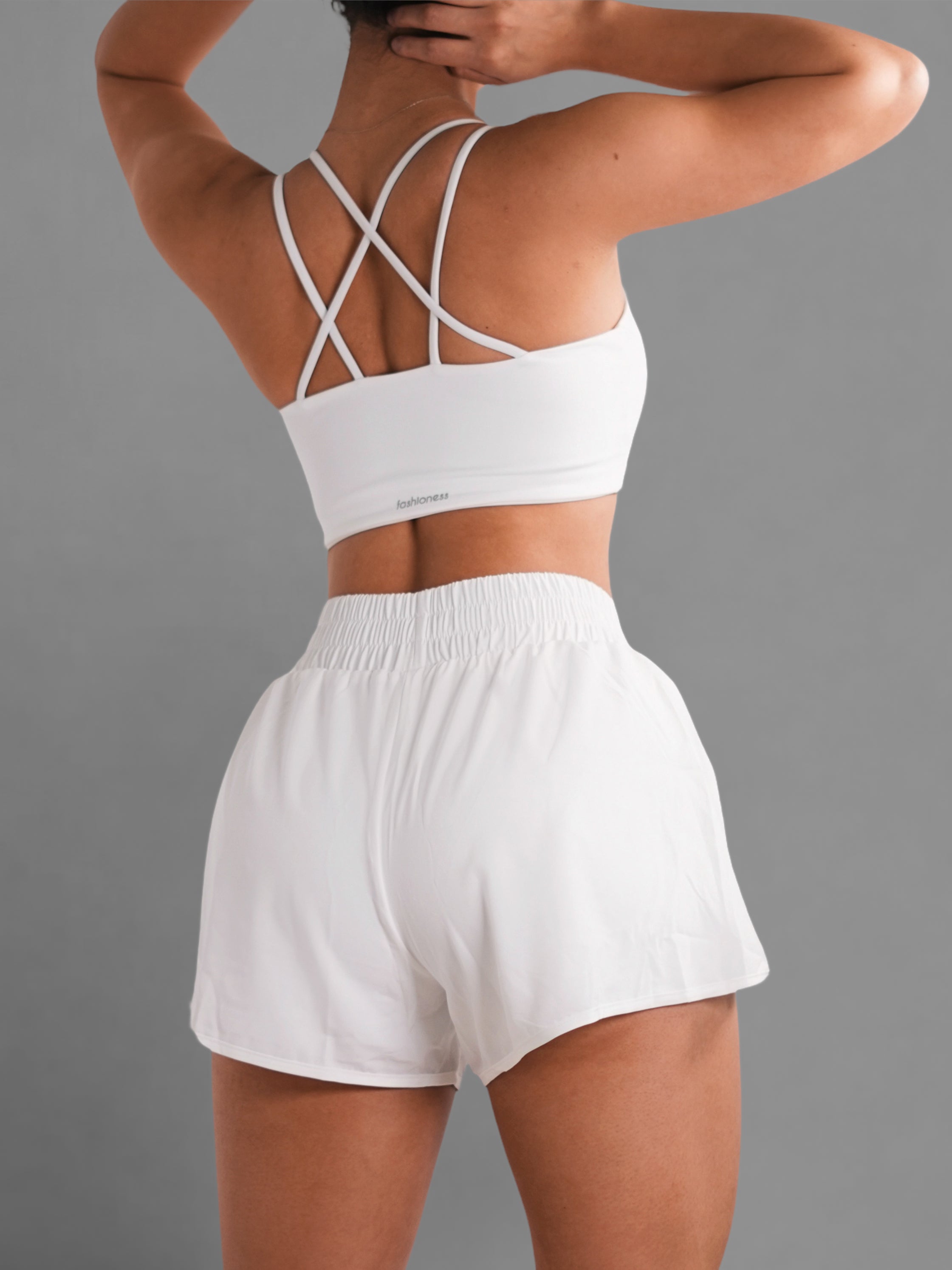 Ballerina Sports Bra for Women - Breathable White Workout Top for Yoga, Running & Gym - Comfortable Support for Active Lifestyles