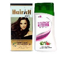 CAPRO Hair Growth Combo Pack - Hairich Oil & Shampoo (100ml) for Thicker, Stronger Hair | Natural Hair Care Treatment for Men & Women | Perfect for Daily Use & Scalp Massage