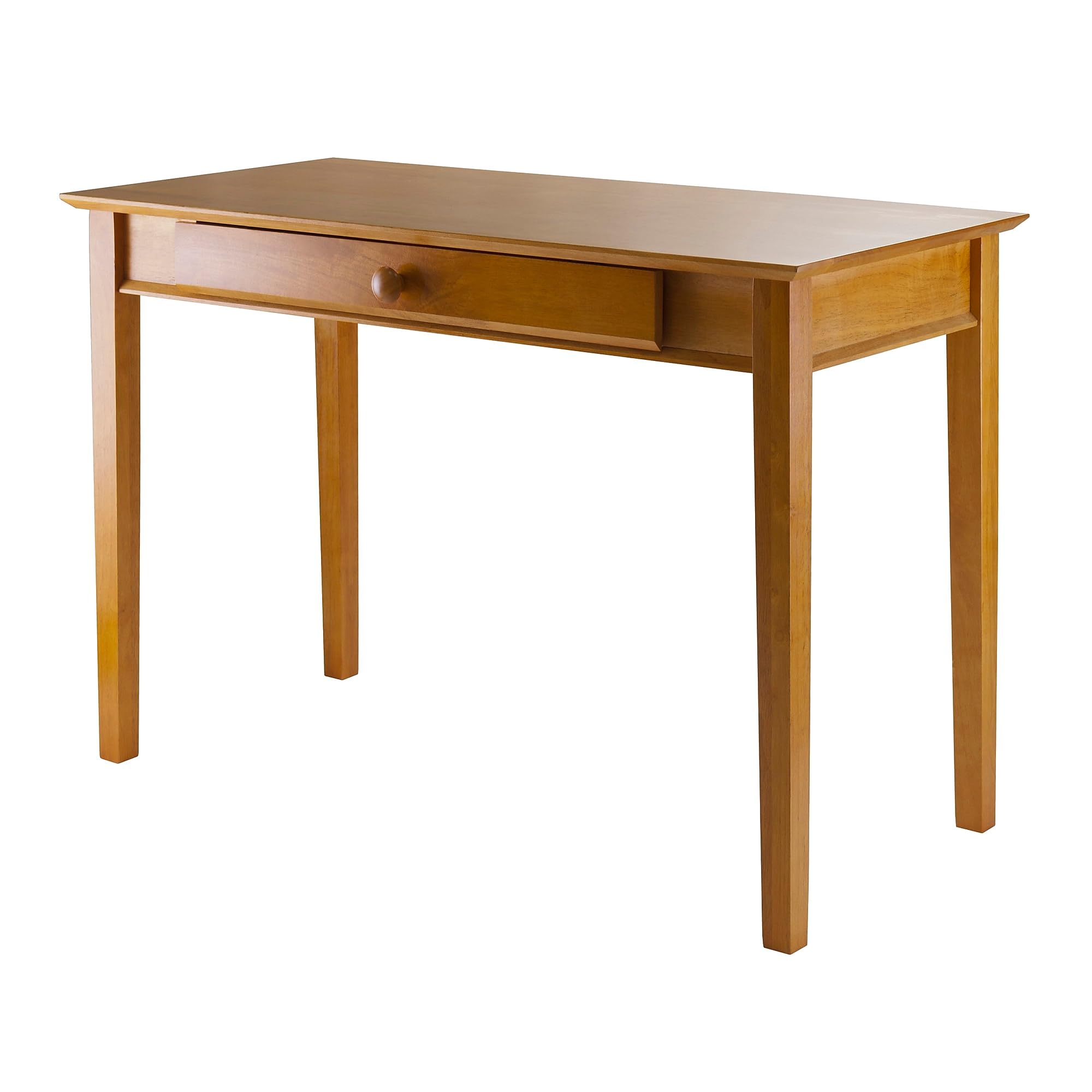 Winsome Wood Studio Home Office Desk in Honey Finish - Perfect for Small Spaces, Remote Work & Study