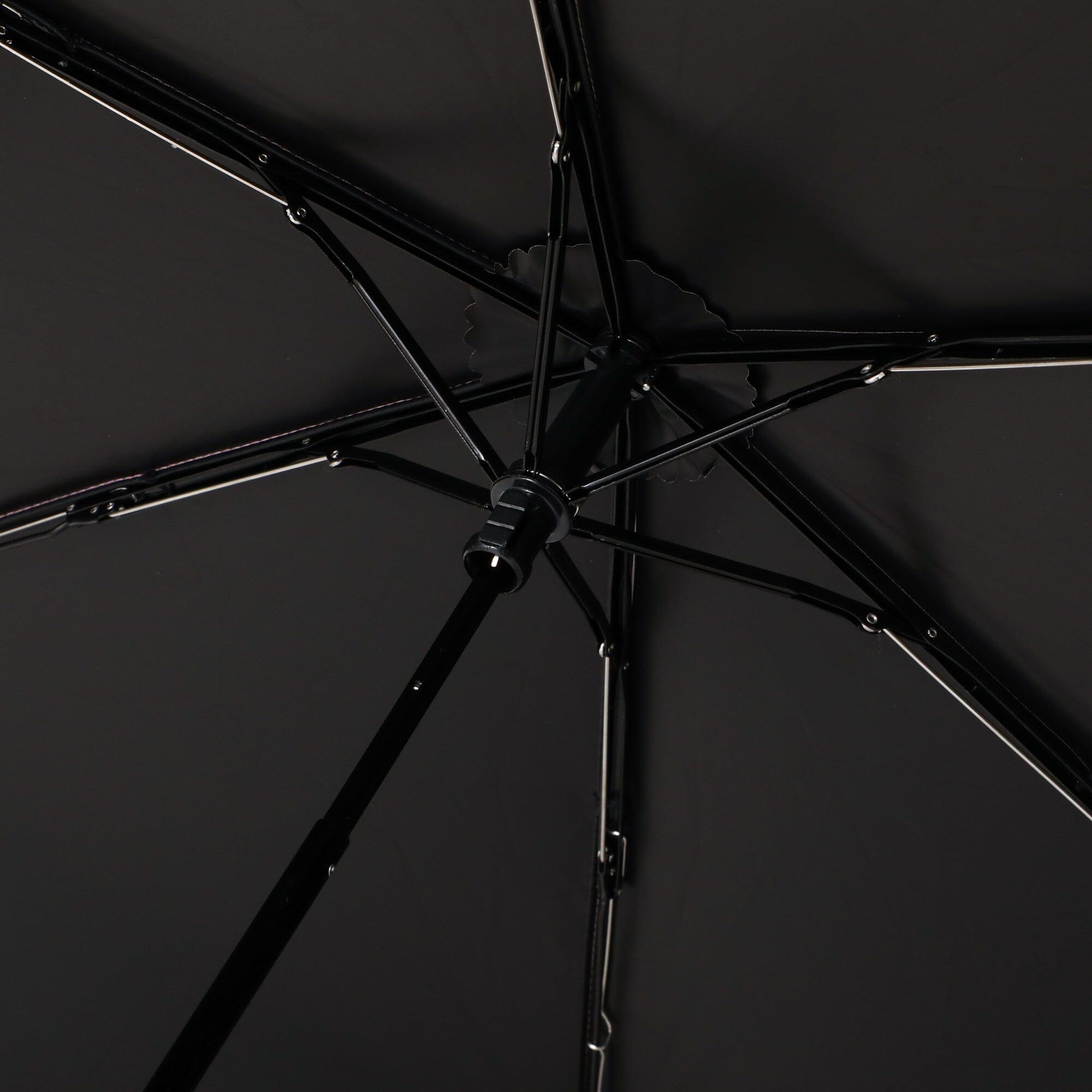47cm White Blackout Piping Folding Umbrella - Compact Travel Umbrella for Rain & Sun Protection - Perfect for Commuting, Outdoor Events & Beach Trips