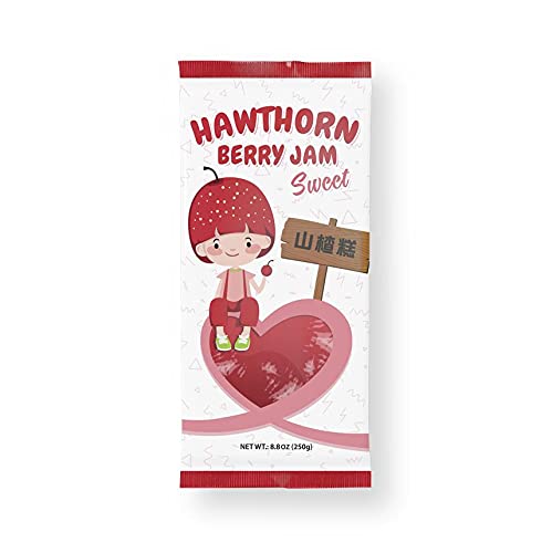 Organic Hawthorn Berry Jam - Sweet & Tangy Fruit Spread, Ready-to-Eat Healthy Snack for Kids & Adults, 8.8oz Jar (Pack of 12) - Perfect for Breakfast Toast, Yogurt Topping & Baking Recipes