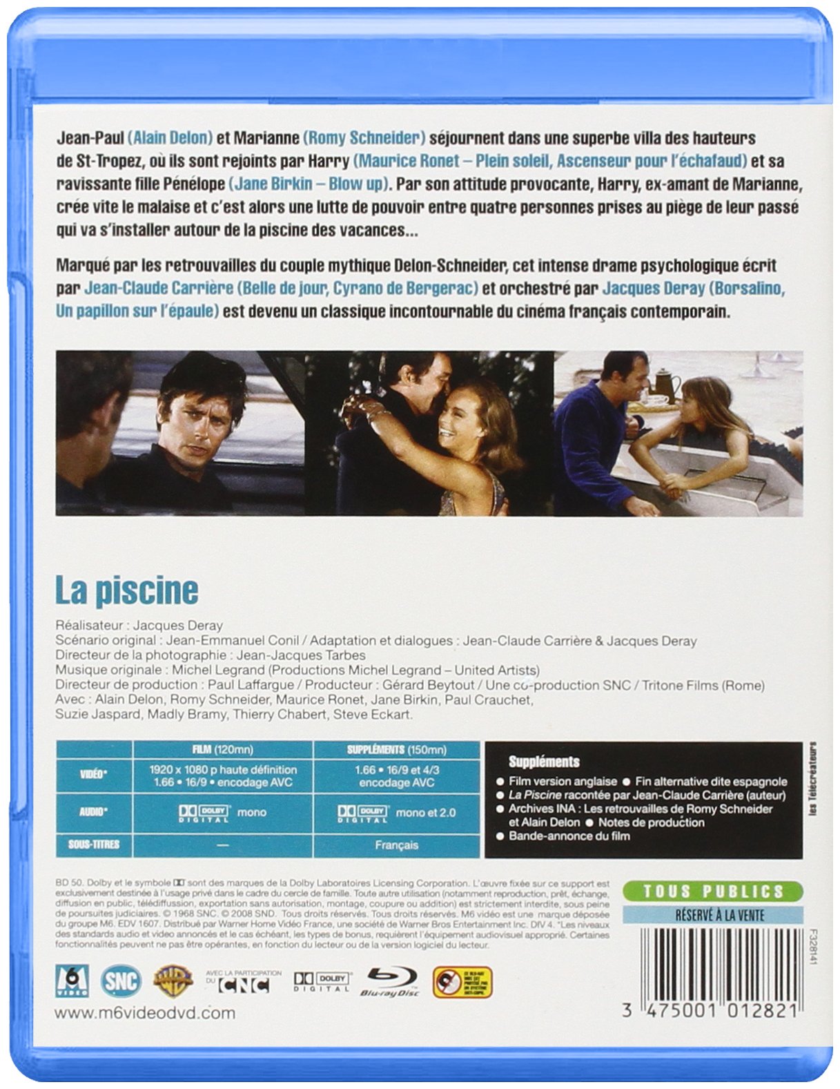 The Swimming Pool (1969) Blu-ray - Classic French Thriller Film | Perfect for Movie Collectors & Vintage Cinema Lovers