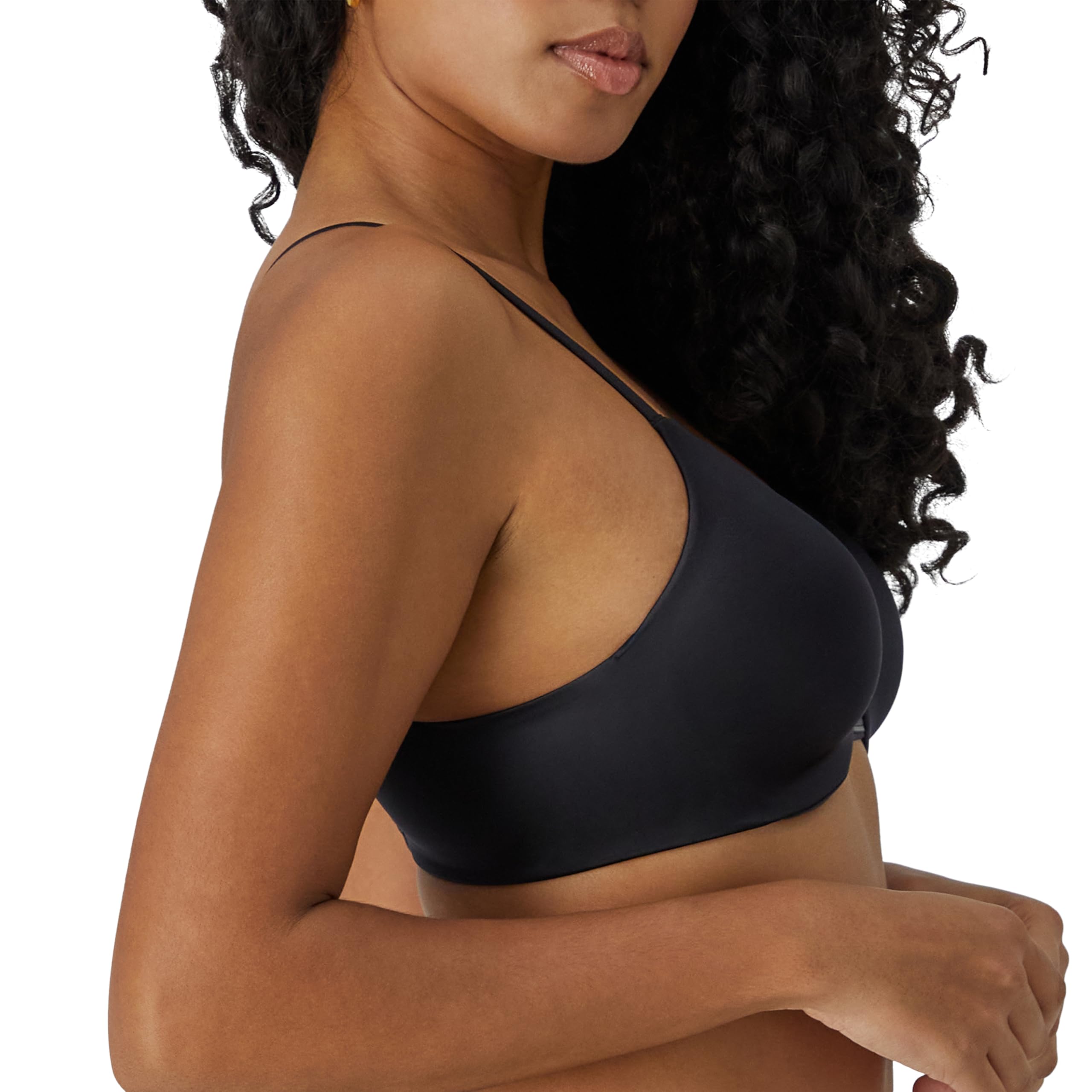 Bali Women's One Smooth U Underwire Bra - Full Coverage Smoothing & Concealing T-Shirt Bra - Black 36D US - Perfect for Everyday Wear & Layering Under Clothes