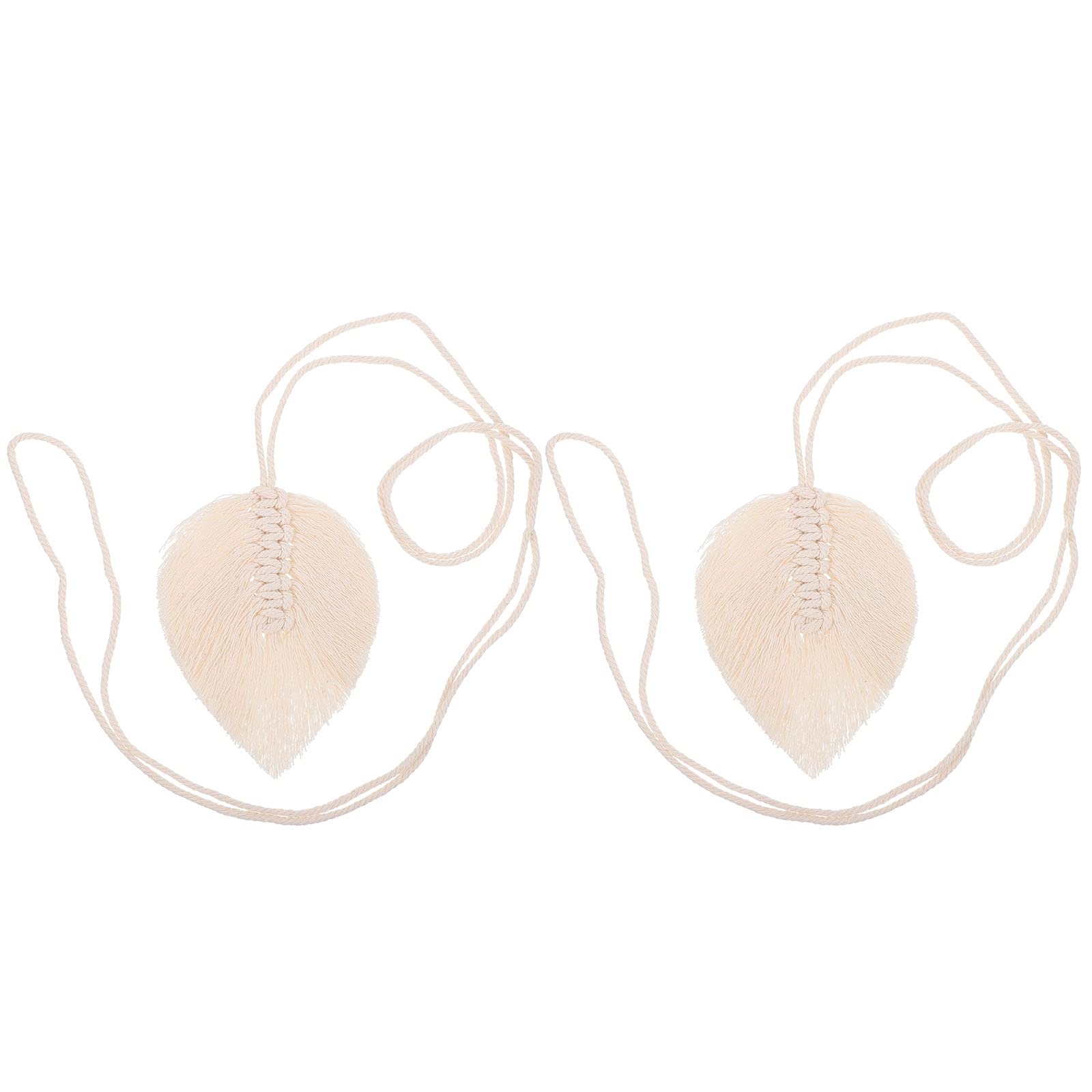 2Pcs Decorative Curtain Tiebacks - Elegant DIY Curtain Holders for Windows, Living Room & Bedroom - Perfect for Home, Kitchen & Wall Decor (Gold & White) - Ideal for Boho, Farmhouse & Modern Interior Design Styles