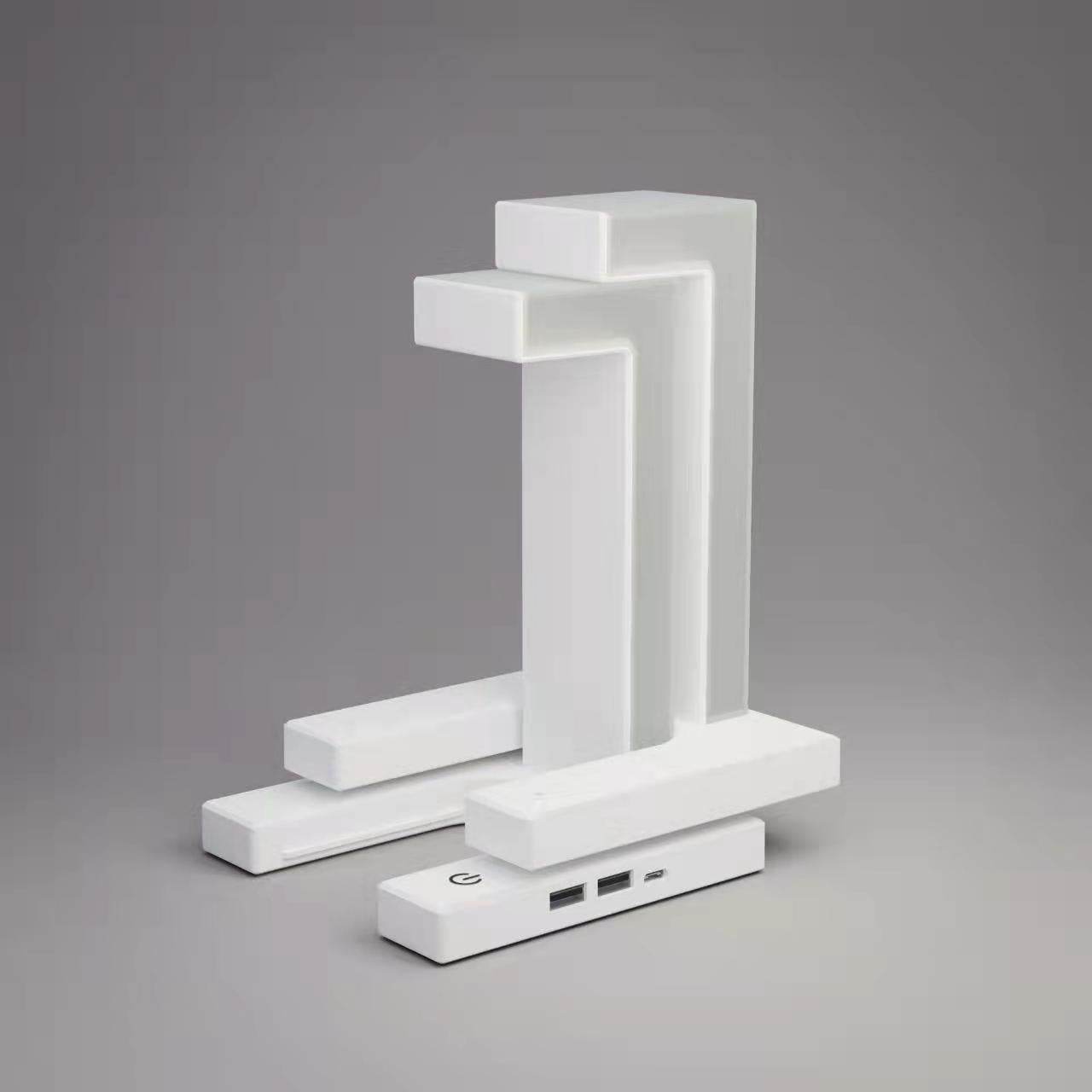 Cute Wireless Charging Table Lamp - Nightstand LED Light with Qi Fast Charging for iPhone, Samsung, AirPods - Perfect for Bedroom, Office, Nursery Decor