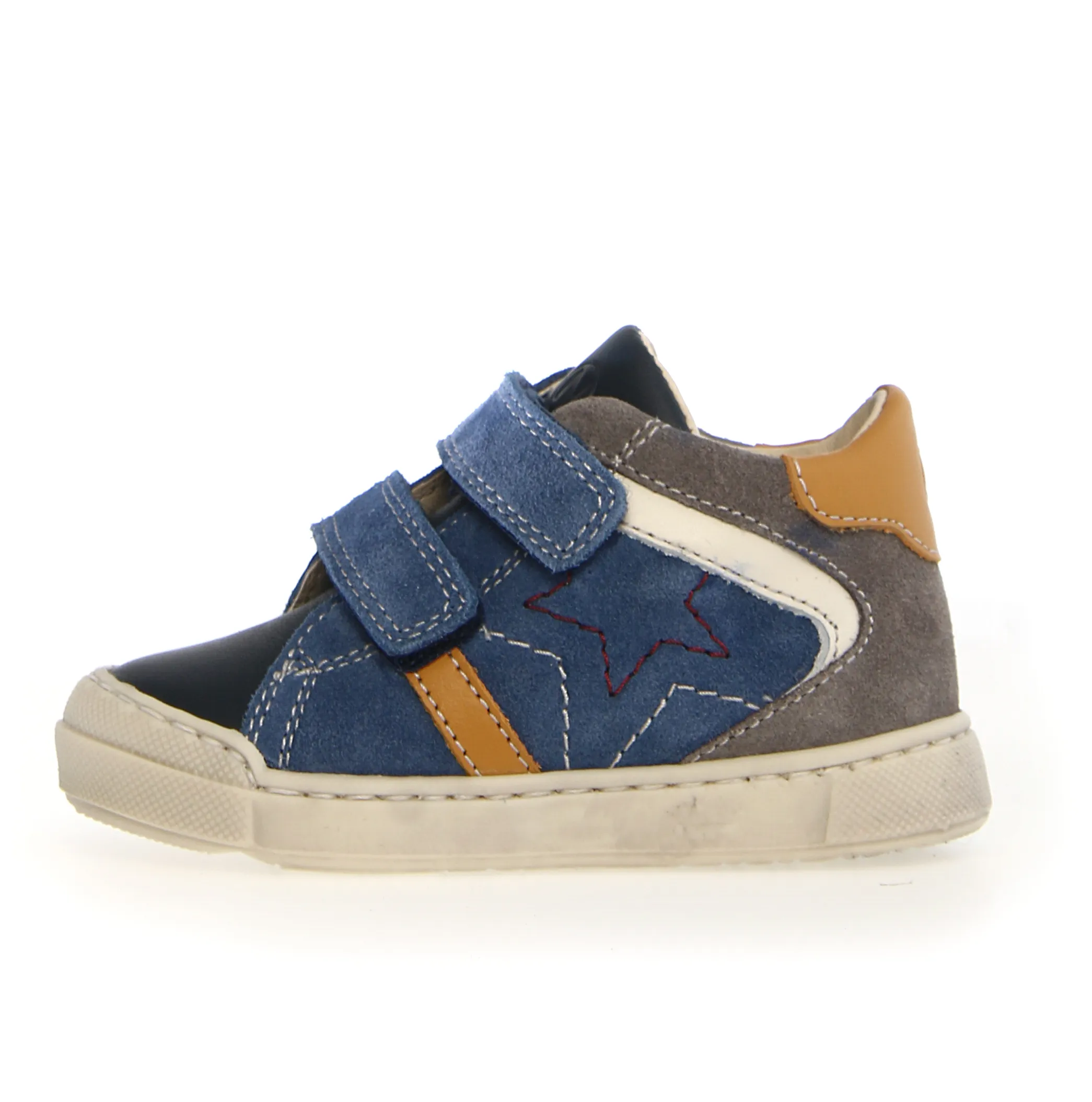 Naturino Nerys Vl Boys Casual Shoes - Navy, Azure, Dark Grey | Comfortable & Stylish Sneakers for School, Play & Everyday Wear