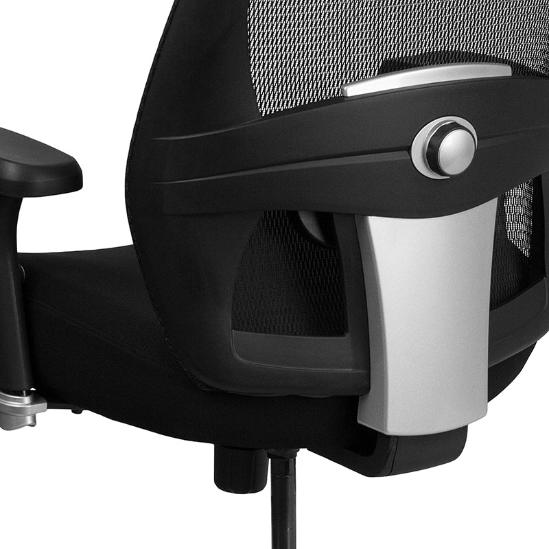 Hercules Series 24/7 Heavy Duty Big & Tall 500 lb Capacity Black Mesh Executive Office Chair with Ergonomic Lumbar Support & Ratchet Back - Perfect for Long Work Hours, Gaming, and Home Office Use