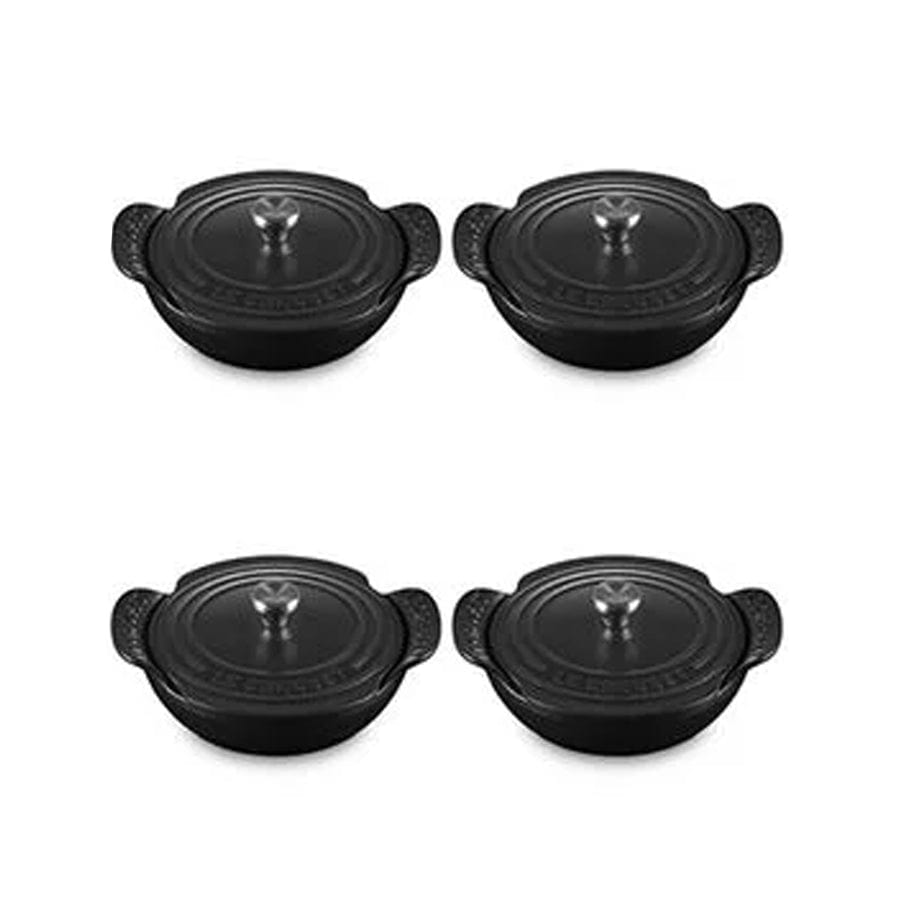 Le Creuset Gourmand Collection Braiser with Lid - Licorice Black - 4-Piece Set | Perfect for Slow Cooking, Roasting & Serving Dishes