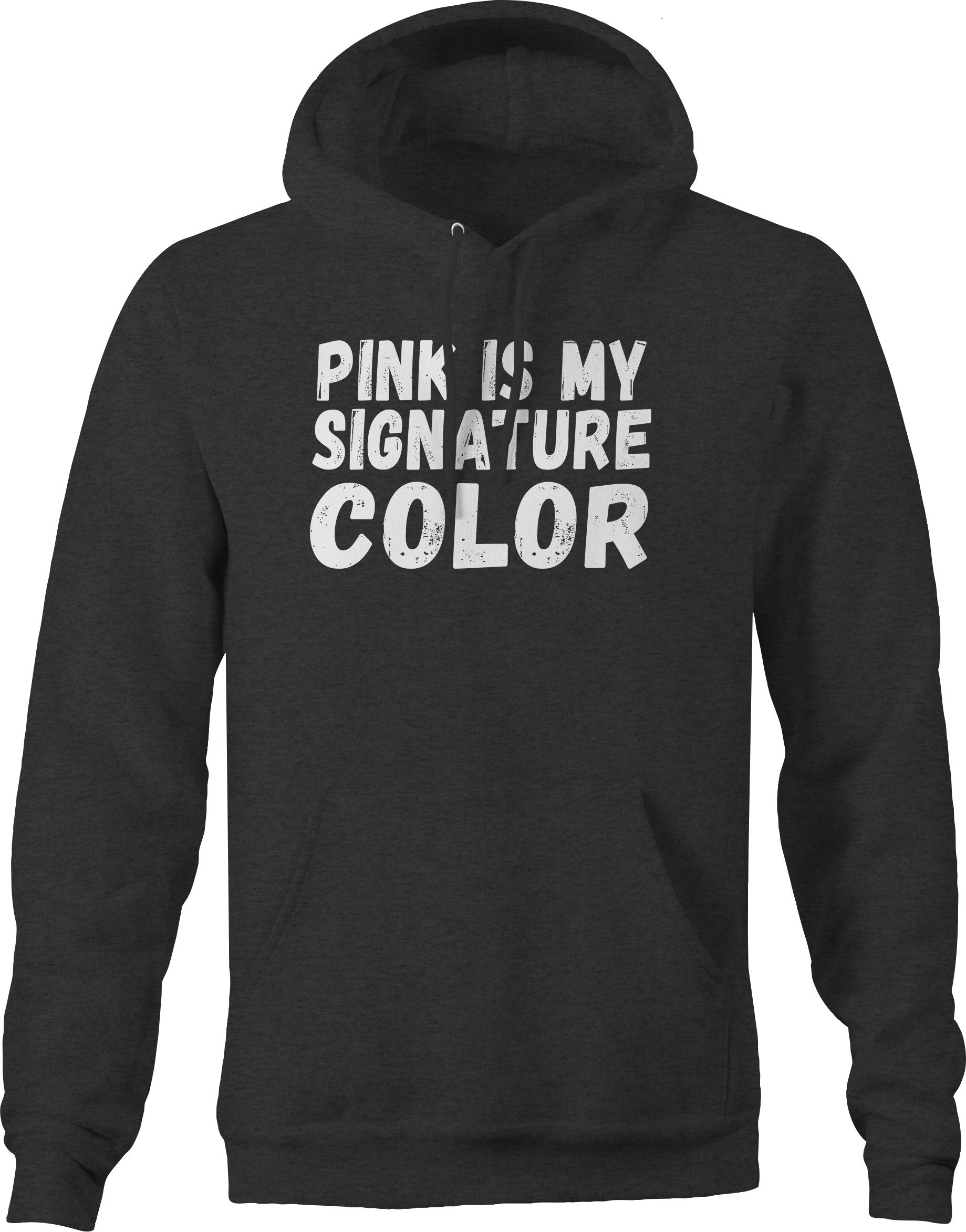 VIL Pink is My Signature Color Men's Hoodies - Soft Gray Pullover for Casual Wear & Street Style