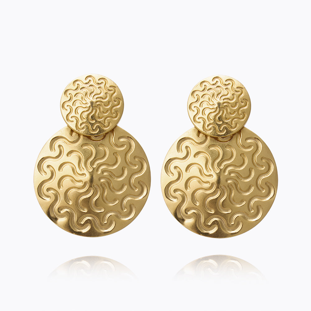 Amaya Elegant Dangle Earrings for Women - Gold Plated Hoop Earrings for Everyday Wear, Party & Gift Giving