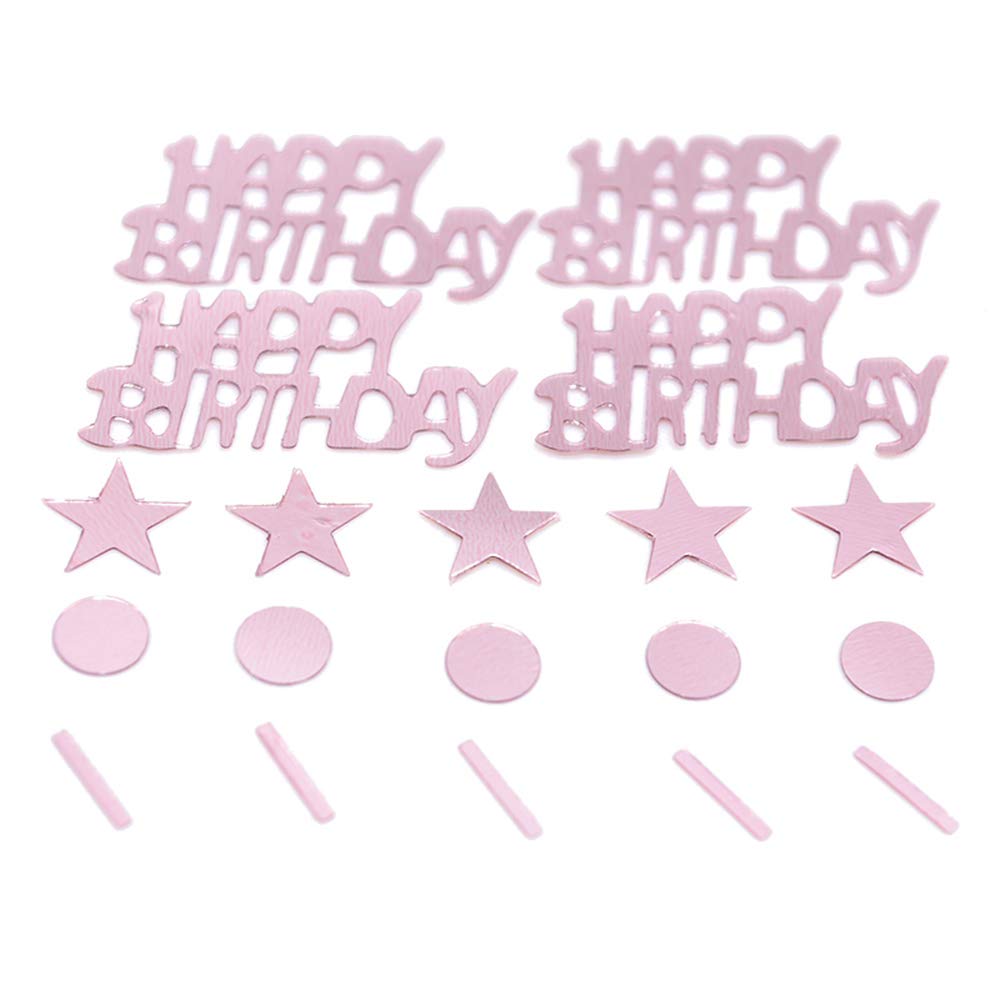 Rose Gold Happy Birthday Confetti for Party Decorations - Elegant Table Scatter for Birthday Celebrations, Baby Showers & Wedding Receptions - Perfect Party Supplies for Festive Events