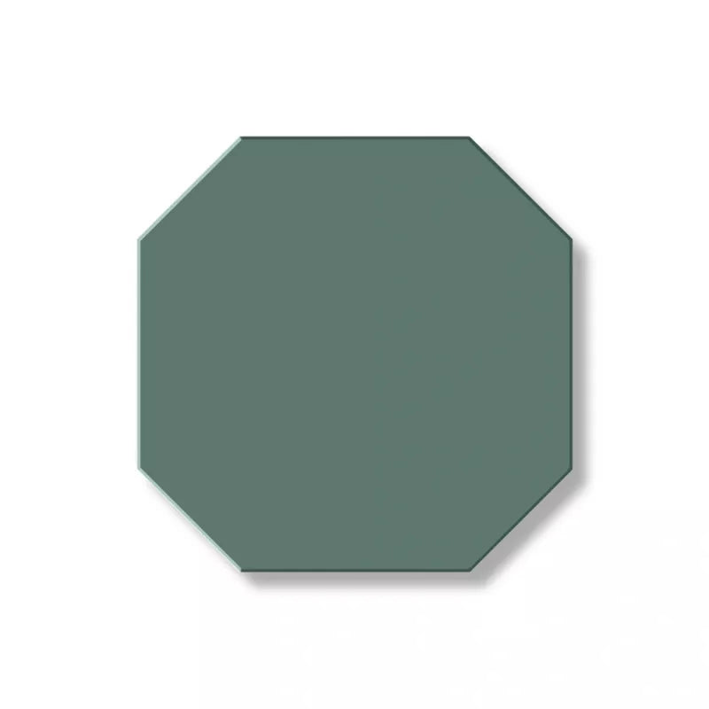 Winckelmans Granitklinker Oktagon 10x10 cm Dark Green Porcelain Tile - Perfect for Kitchen Backsplash, Bathroom Flooring & Outdoor Patio Design