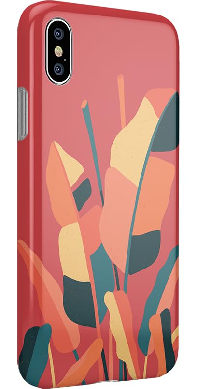 Casely iPhone Xs Max Floral Case - Let it Grow Banana Leaf Design | Slim Protective Cover for Women & Girls | Perfect for Spring, Summer & Everyday Use