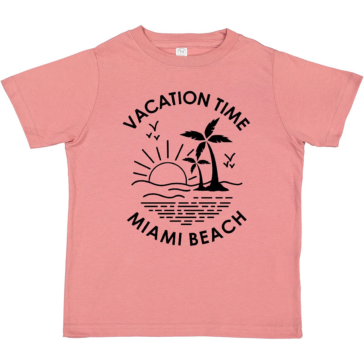 Inktastic Vacation Time in Miami Beach Toddler T-Shirt - Cute Florida Travel Outfit for Boys & Girls - Perfect for Beach Trips, Family Vacations & Summer Adventures