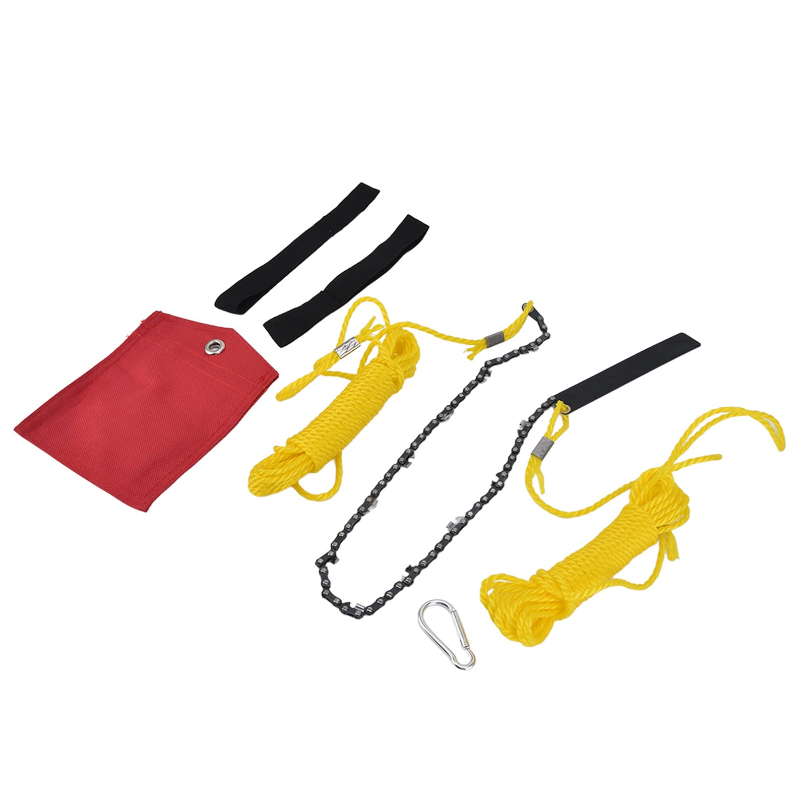 24 Inch High Reach Tree Limb Hand Rope Saw - Double Sided Manganese Steel Teeth Blades, Folding Pocket Chainsaw for Wood Cutting, Camping, Hunting & Gardening | Perfect for Outdoor Adventures, Yard Maintenance & Survival Situations