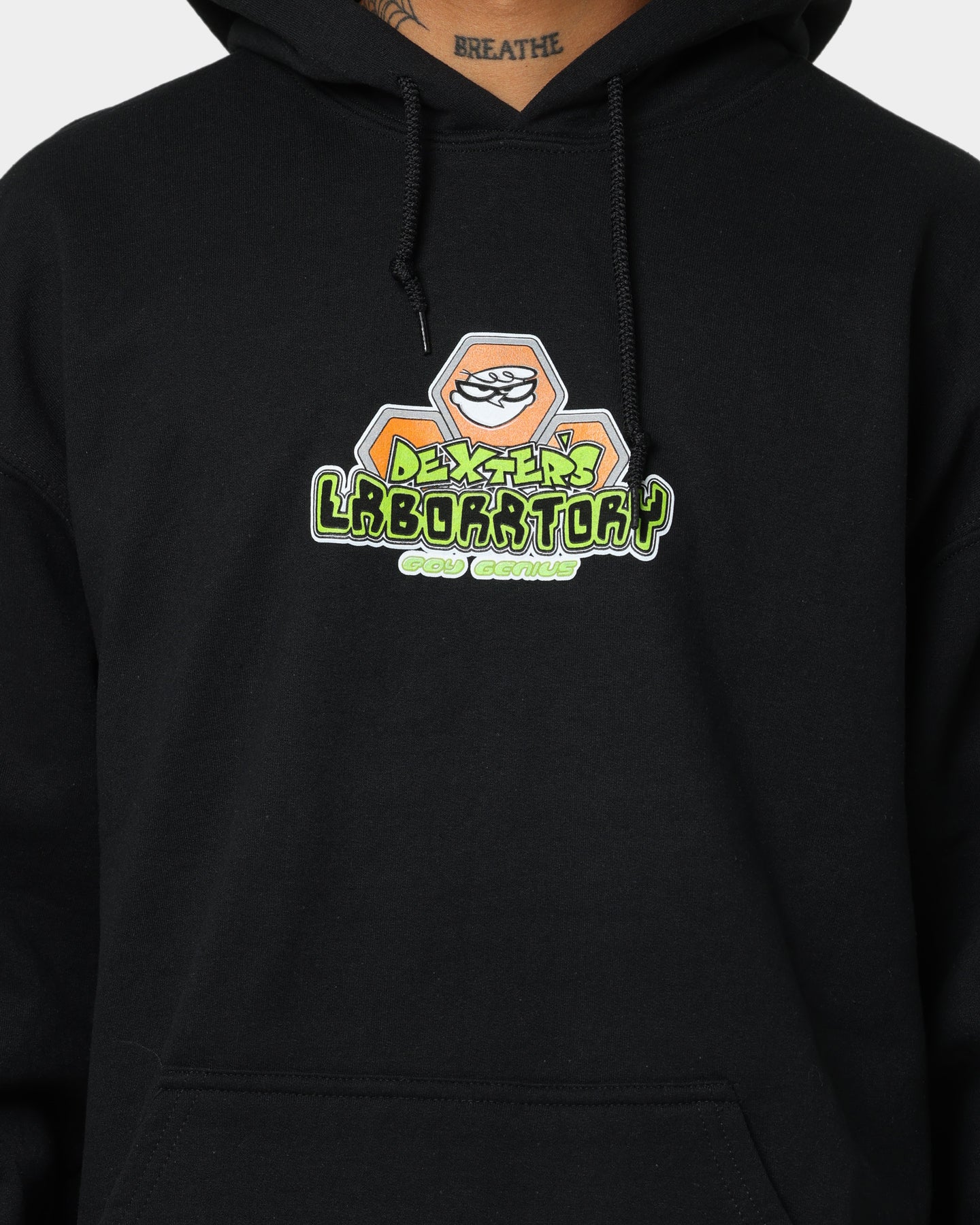 Vintage Dexter Hoodie for Men & Women - Soft Cotton Thrifted Sweatshirt - Black Retro Pullover for Casual Wear & Street Style