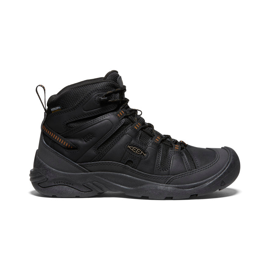 Men's Circadia Mid WP Waterproof Hiking Boots - Black/Curry for Outdoor Trekking & Trail Running