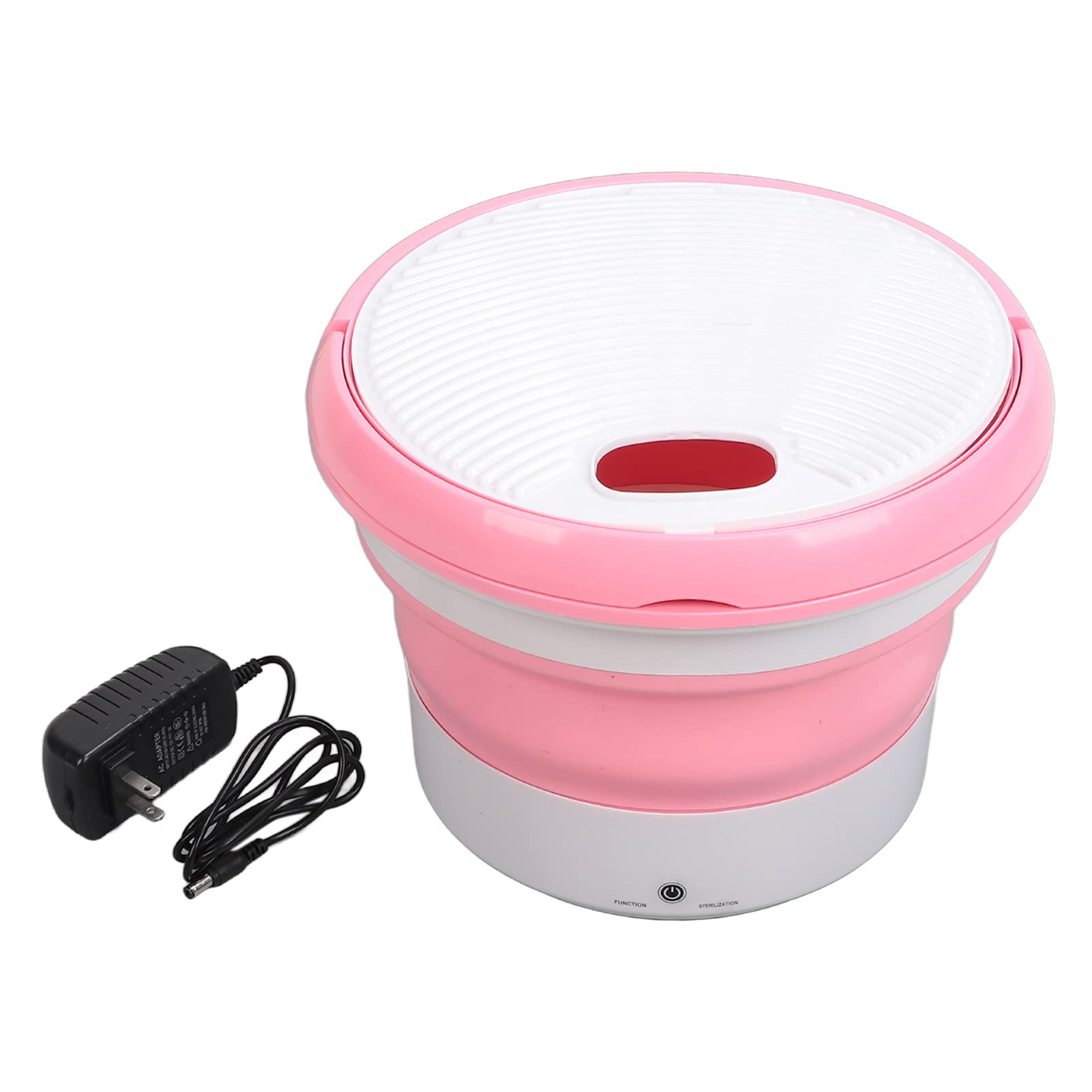 Portable Mini Washing Machine for Baby Clothes & Underwear - Compact Folding Design with Ozone Function, High Efficiency Pink Washer for Socks, Toys & Delicates (US Standard) - Perfect for Apartments, Dorms, Travel & Small Space Laundry Needs