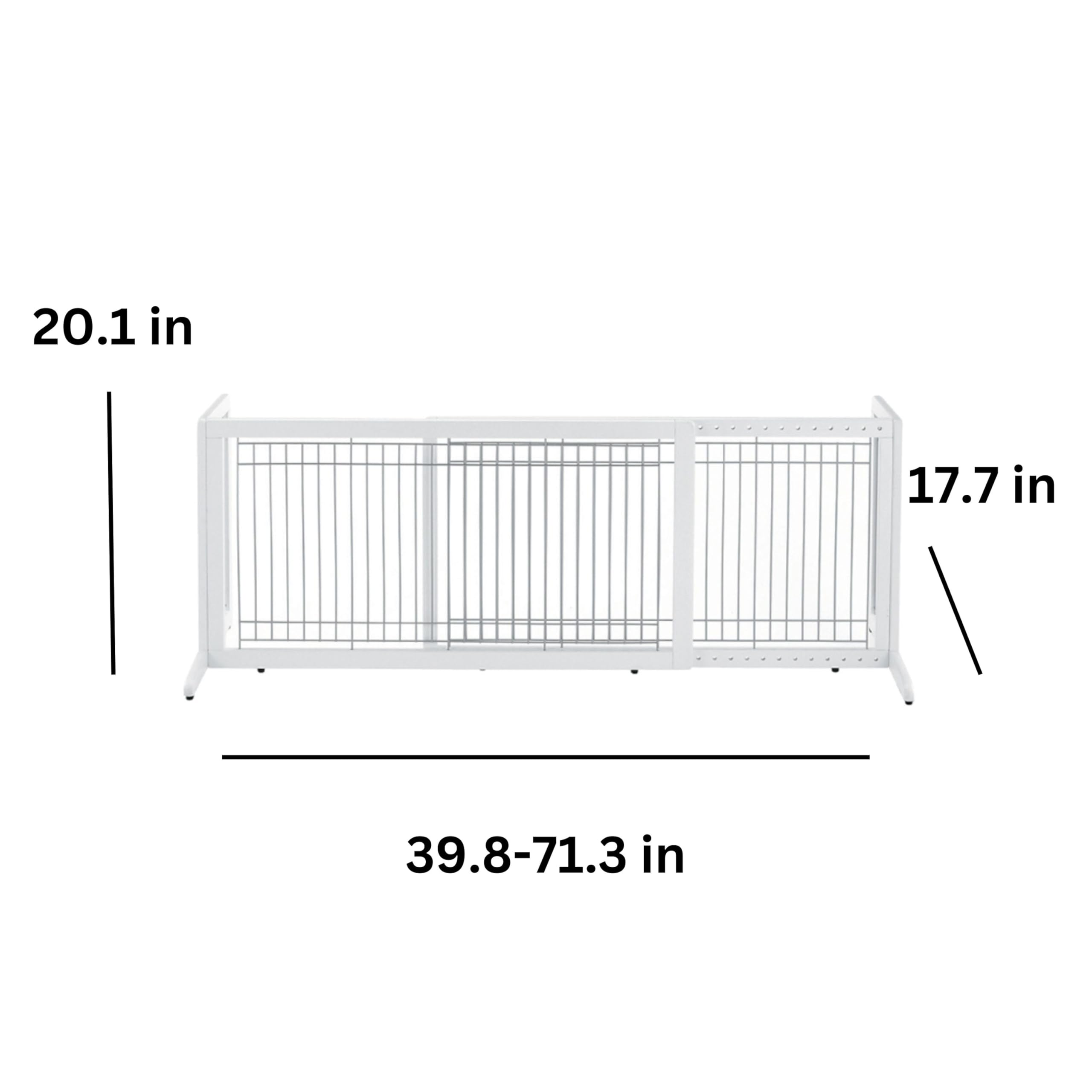 Richell Freestanding Pet Gate for Dogs and Cats - Large Size, Origami White Design - Perfect for Doorways, Stairs, and Home Safety Barriers