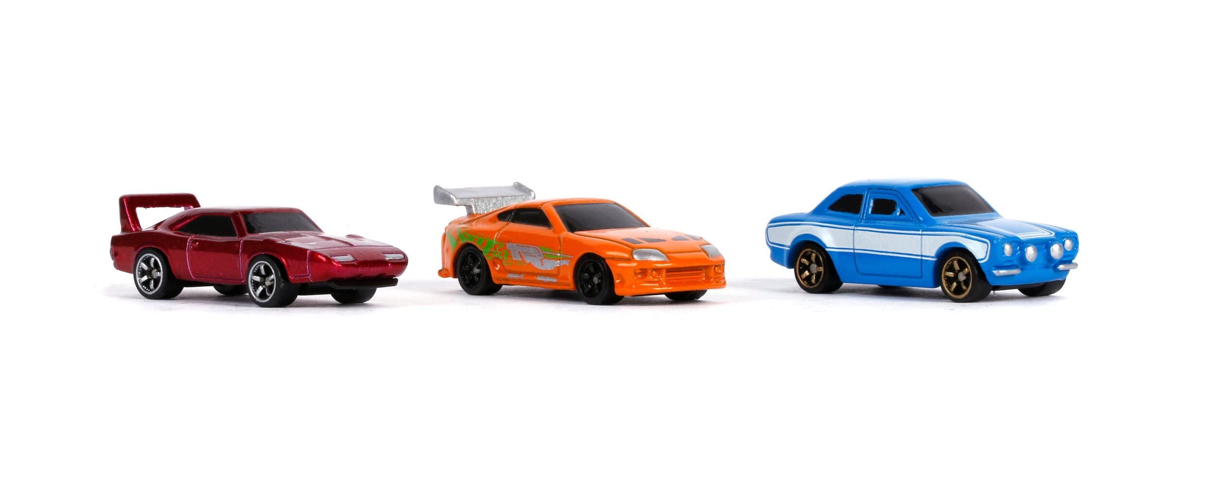 Jada Fast & Furious 3-Piece Diecast Car Set - Hollywood Rides Series 1 Nano Model Cars | Collectible Toy Cars for Movie Fans & Display