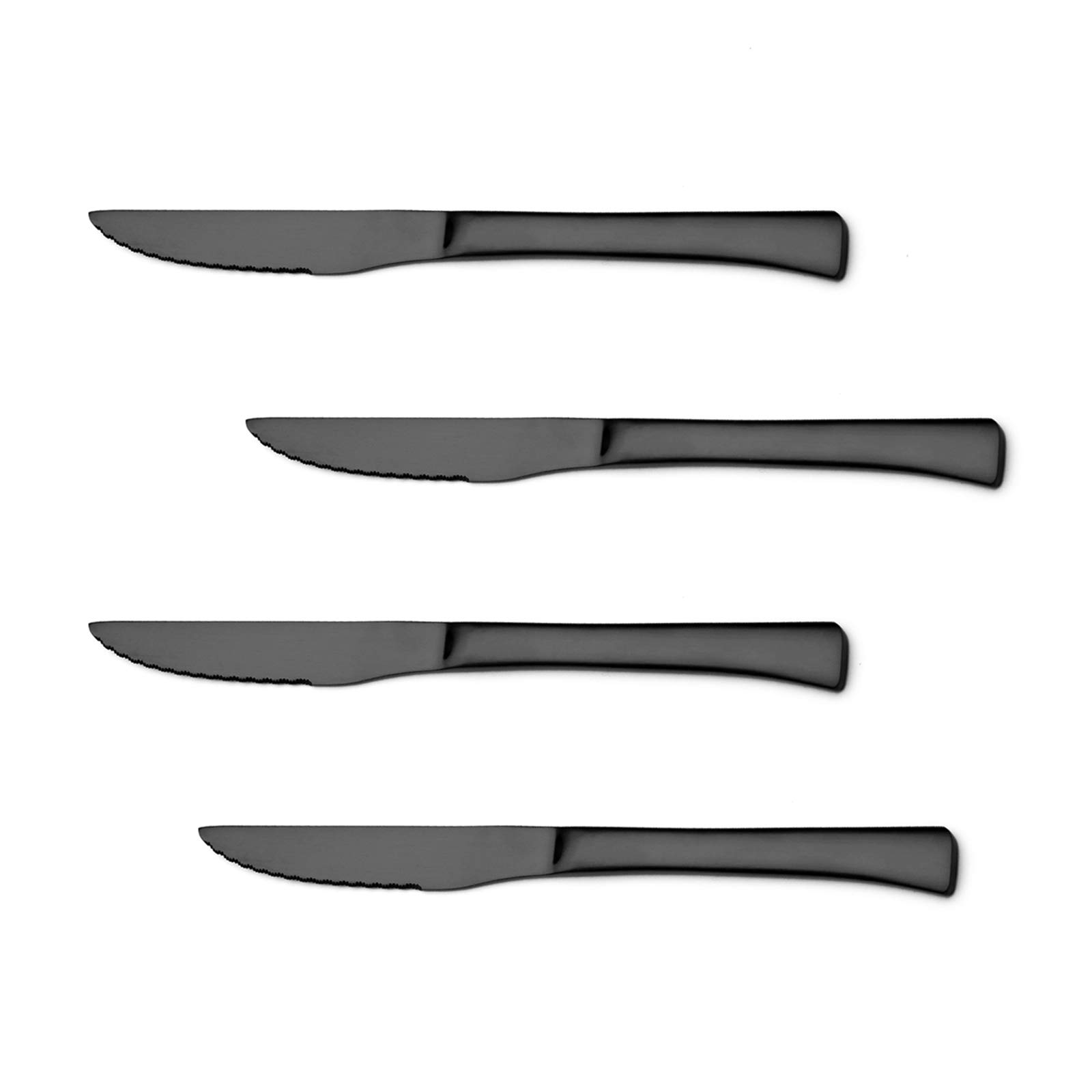 SHARECOKK Premium 4-Piece Steak Knives Set - Stainless Steel Serrated Blades, Dishwasher Safe Kitchen Cutlery for Steak, Meat & BBQ | Perfect for Dinner Parties, Restaurants & Home Cooking